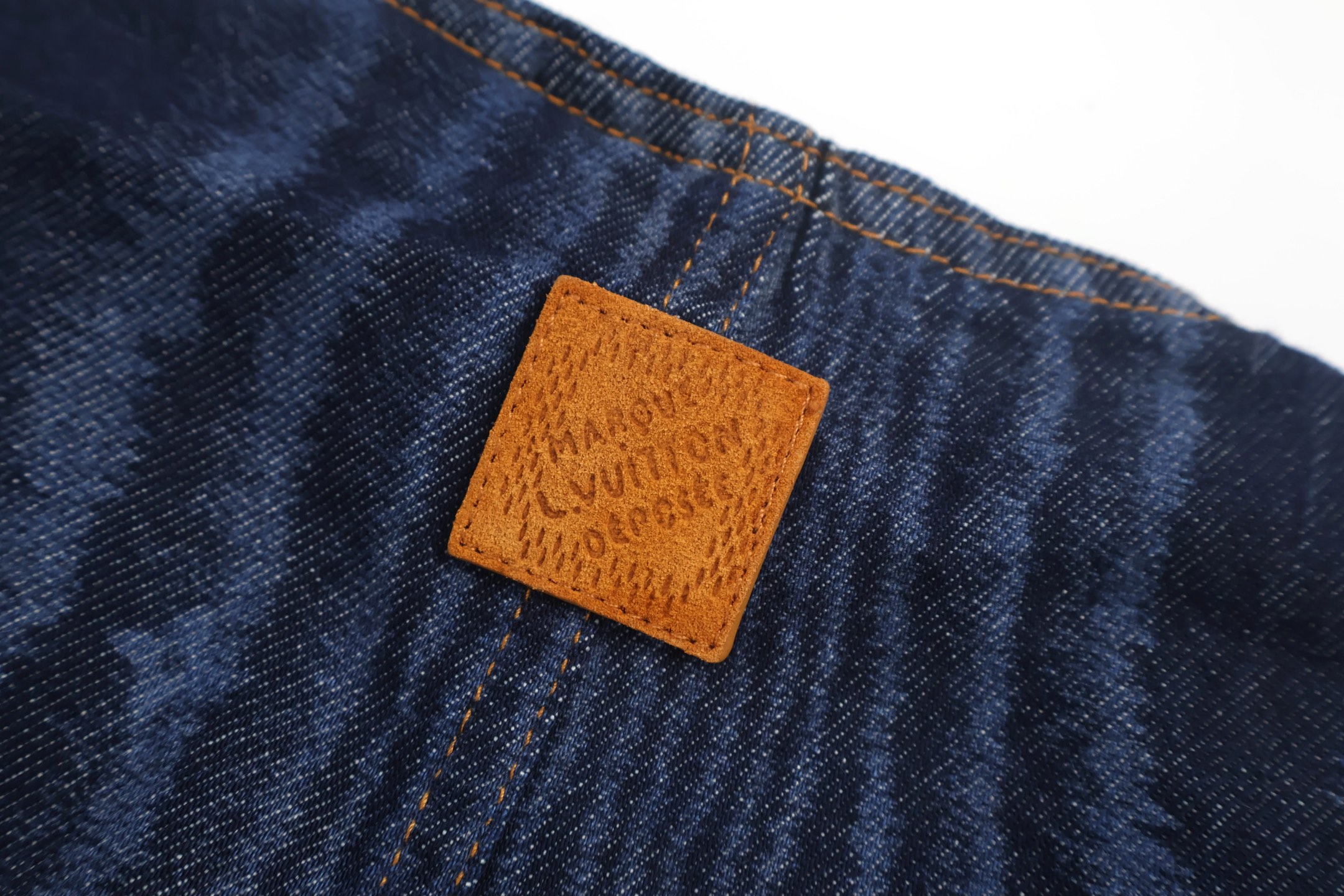 LOUIS VUITTON 路易威登 像素树纹牛仔外套 夹克 长袖 蓝色 C0 1AHUXN