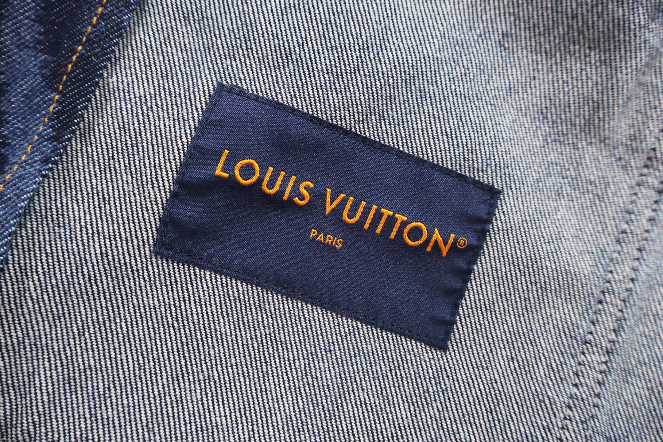 LOUIS VUITTON 路易威登 像素树纹牛仔外套 夹克 长袖 蓝色 C0 1AHUXN