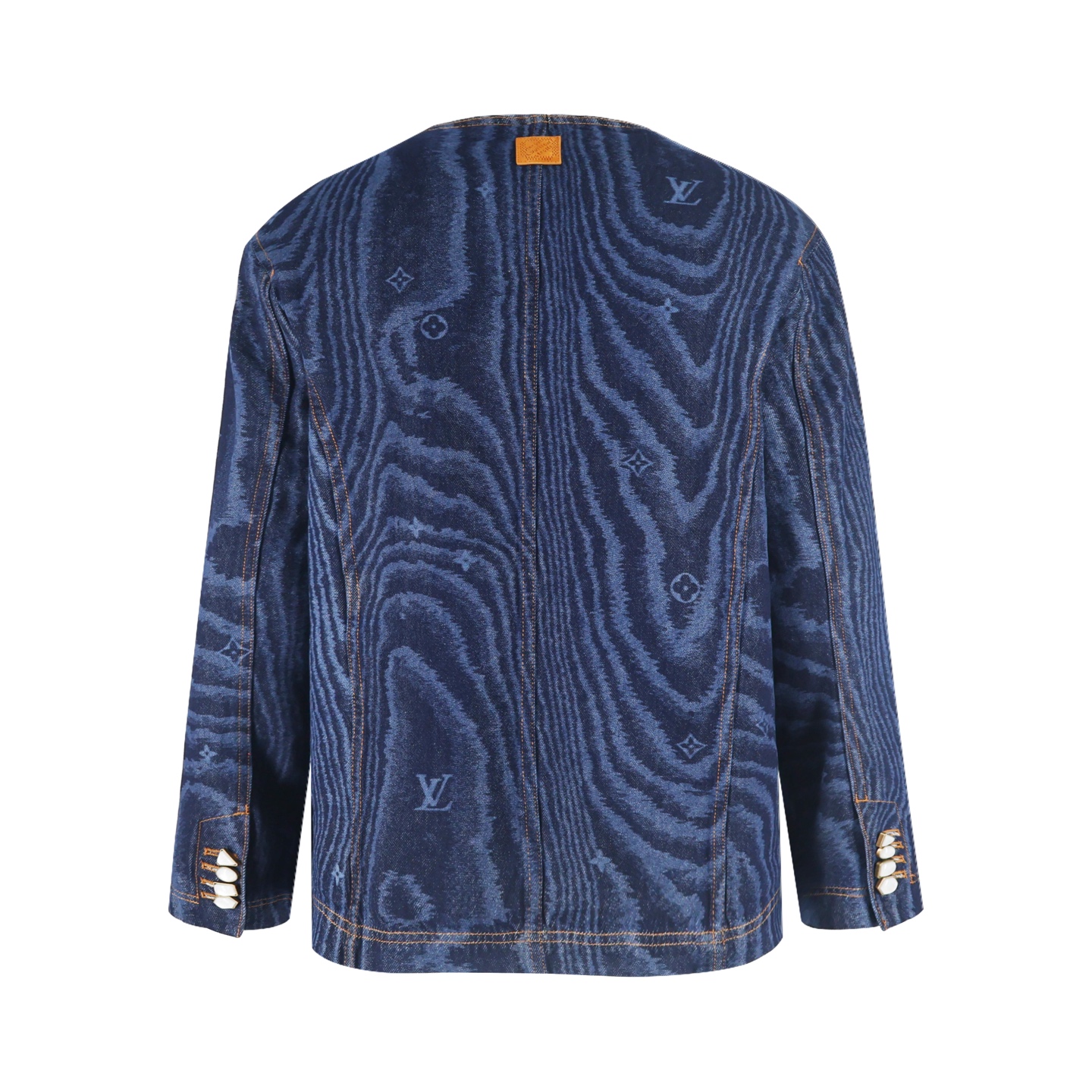 LOUIS VUITTON 路易威登 像素树纹牛仔外套 夹克 长袖 蓝色 C0 1AHUXN