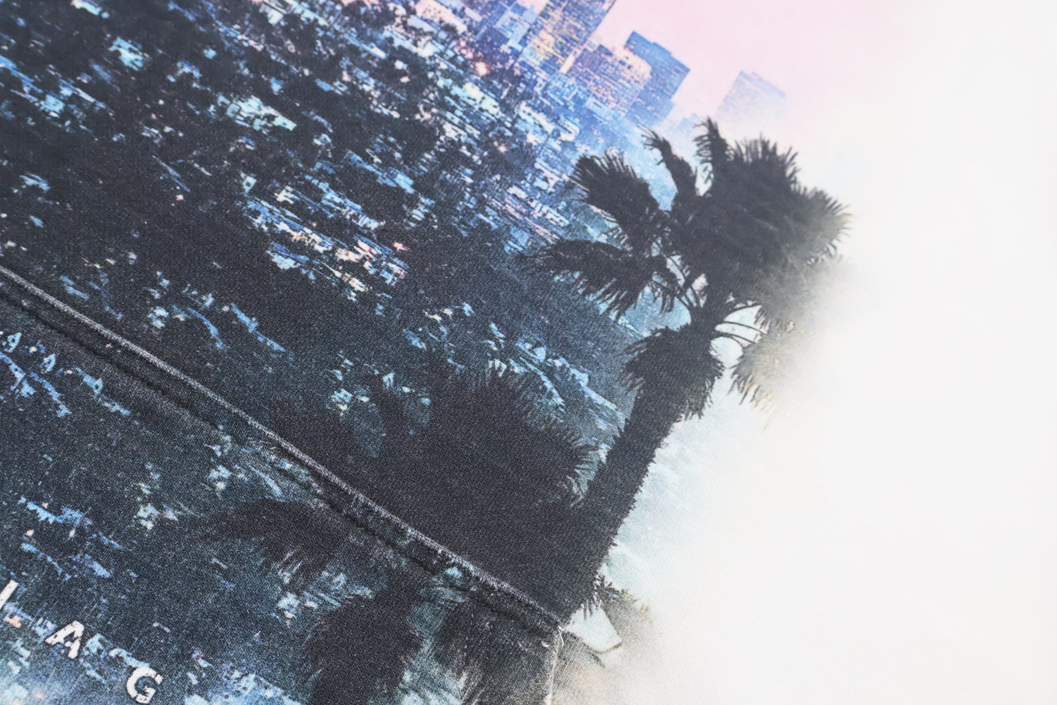 Balenciaga 巴黎世家 夜景泥染字母logo印花连帽卫衣 外套 长袖 黑色 白色 B0 767877TSVR31041