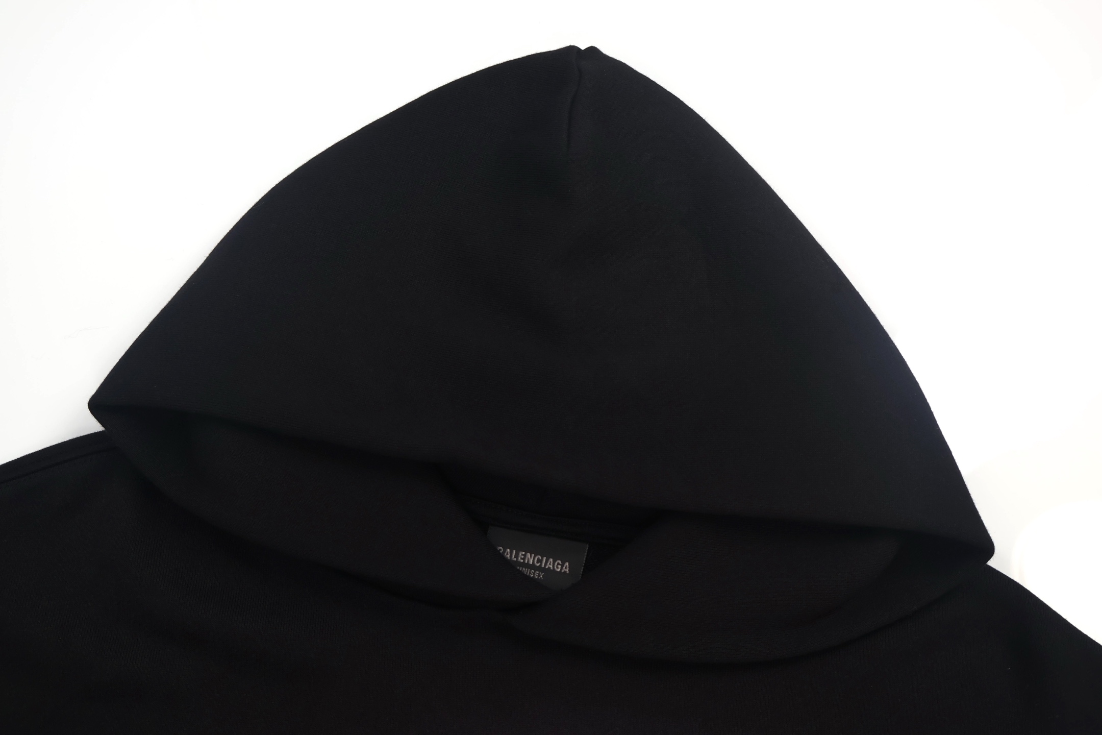 Balenciaga 巴黎世家 夜景泥染字母logo印花连帽卫衣 外套 长袖 黑色 白色 B0 767877TSVR31041