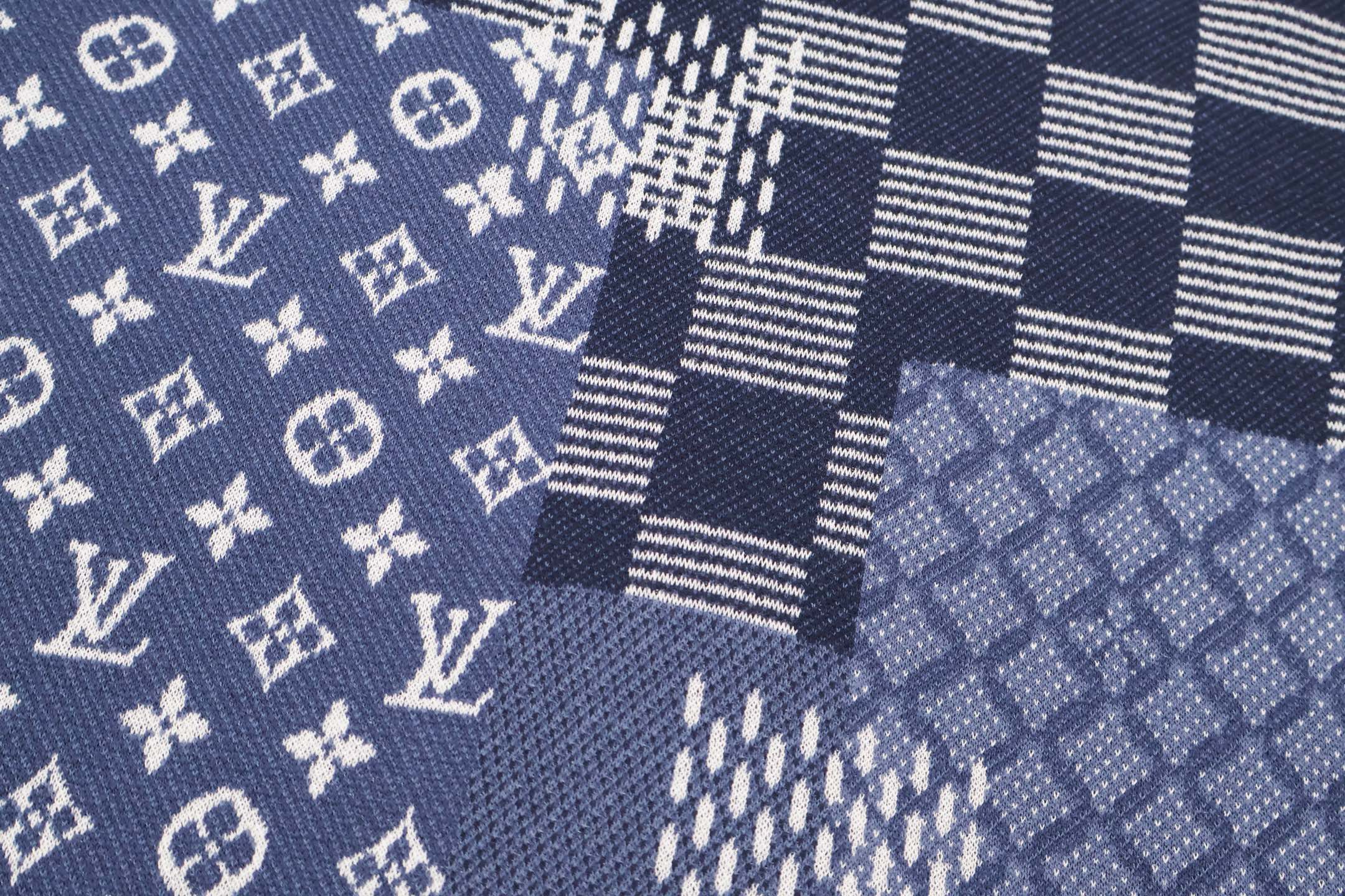 LOUIS VUITTON 路易威登 LV Nigo 联名款 棋盘格毛织 T恤 短袖 A5 1AIMBU