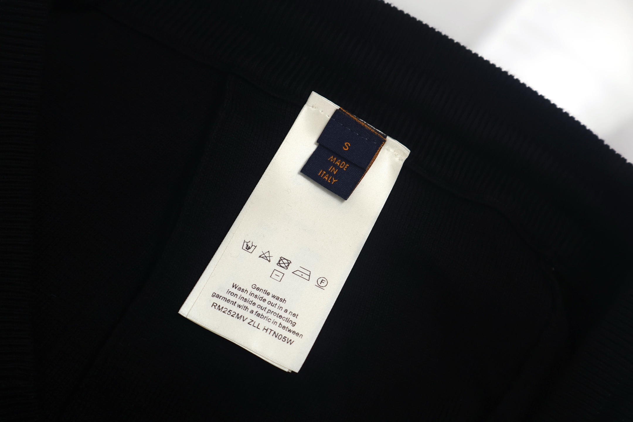 LOUIS VUITTON 路易威登 LV 针织学院风织带羊毛休闲裤 裤子 长裤 黑色 B0 1AGTLW