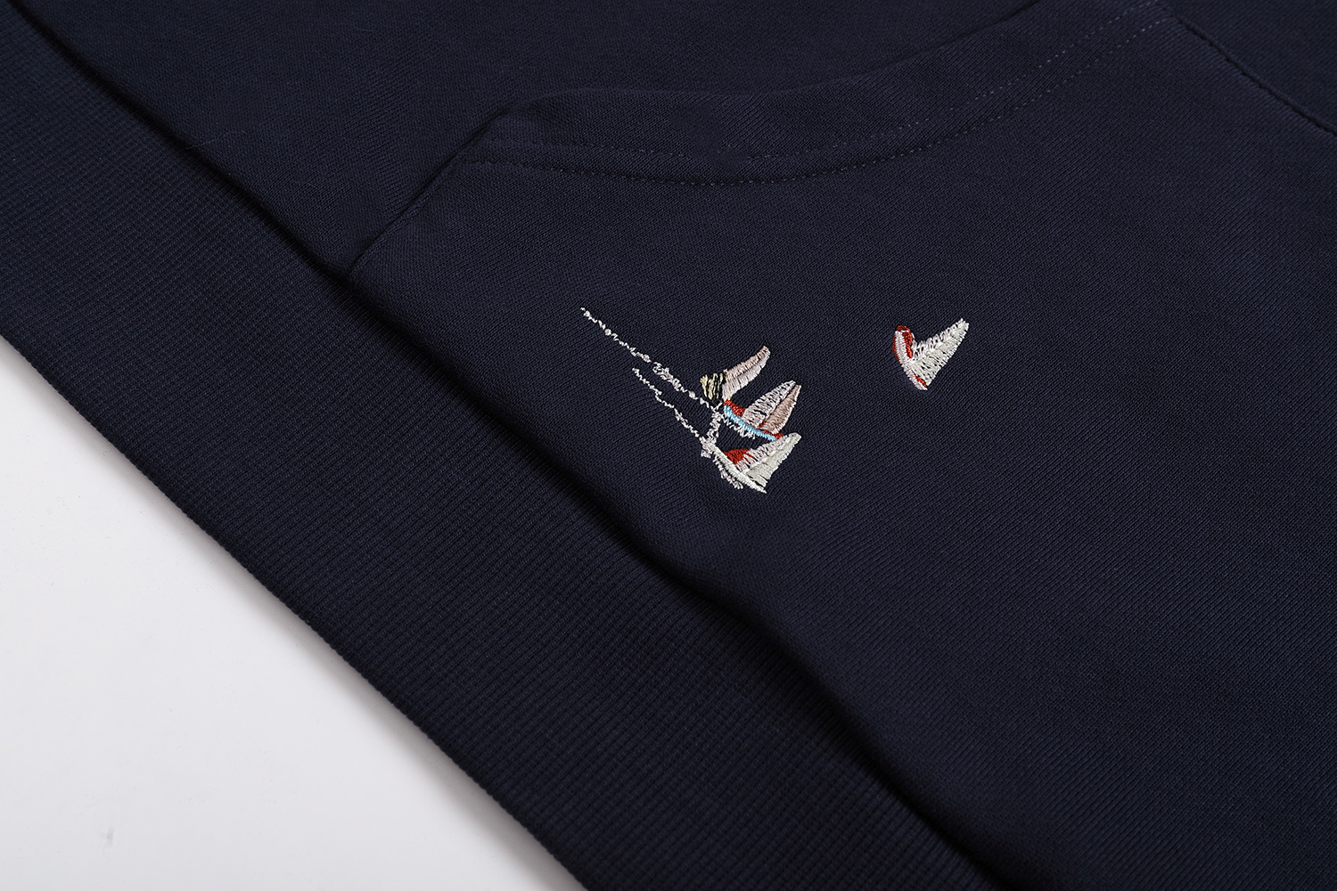 LOUIS VUITTON 路易威登 LV 帆船字母logo刺绣连帽卫衣 外套 长袖 海军蓝 A5 1AHW71