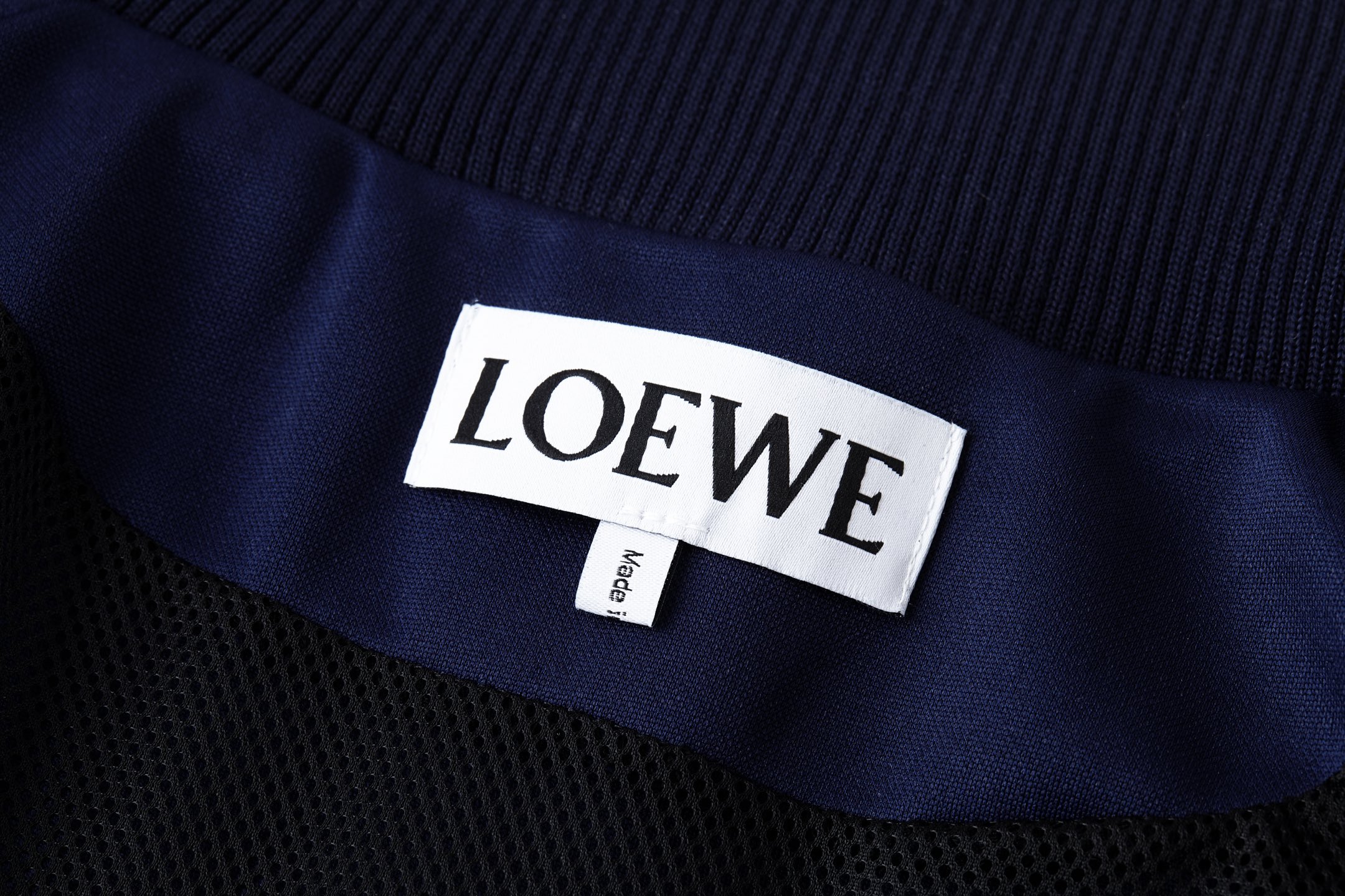 LOEWE 罗意威 刺绣字母Logo拉链立领运动服 外套 夹克 长袖 蓝色 B0 H526Y02X38-9602