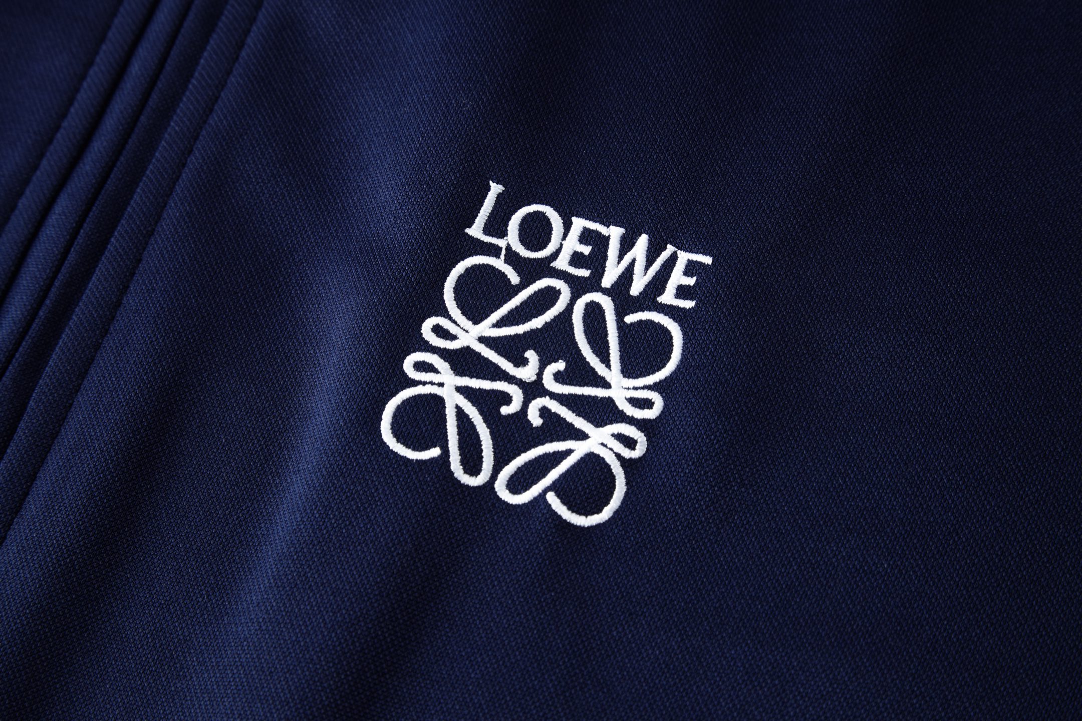 LOEWE 罗意威 刺绣字母Logo拉链立领运动服 外套 夹克 长袖 蓝色 B0 H526Y02X38-9602