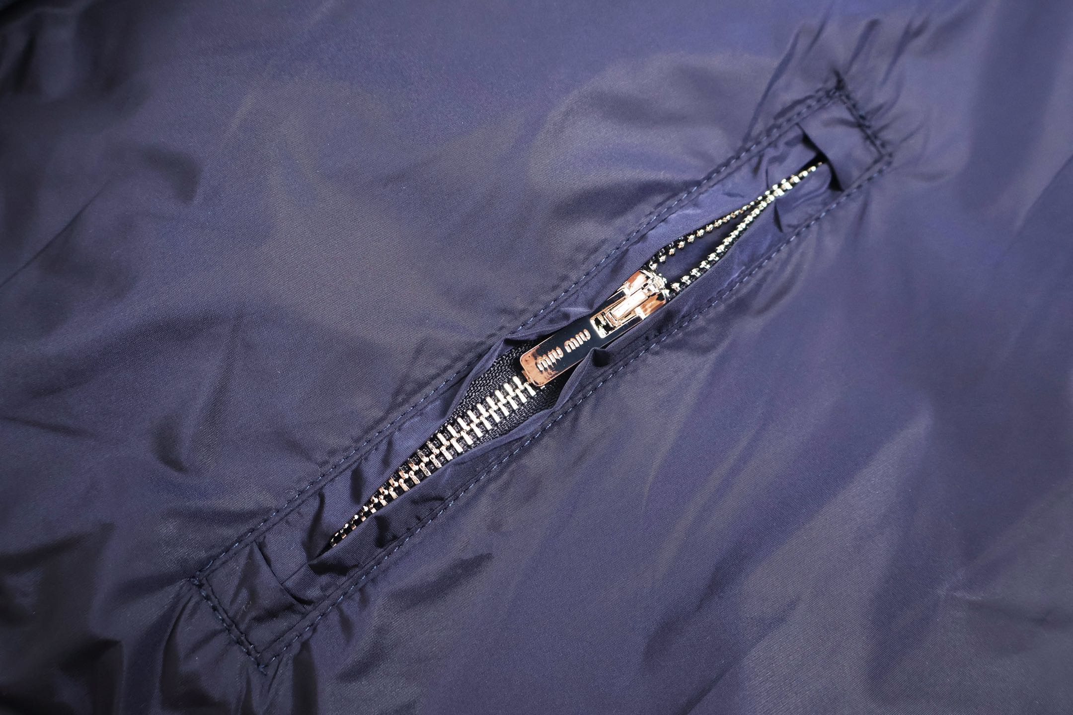 MIU MIU 缪缪 双面两穿logo徽标拉链连帽卫衣 夹克 外套 长袖 B0 ML1257-17PE-F0MZQ-S-OOO