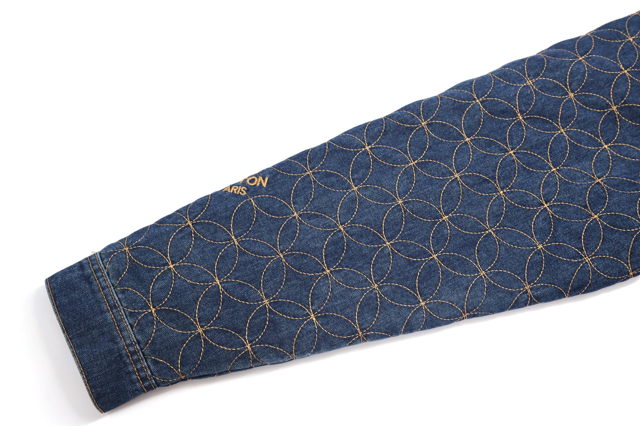 LOUIS VUITTON 路易威登 Nigo联名款 靴线绣花牛仔外套 夹克 长袖 蓝色 C0 1AILM2