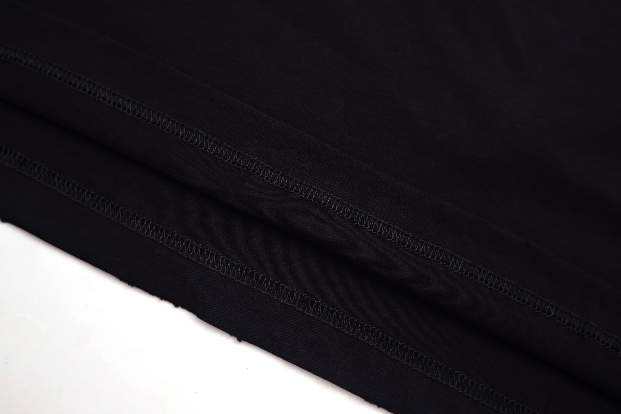 PRADA 普拉达 纯色贴标圆领T恤 打底衫 长袖 黑色 A5 