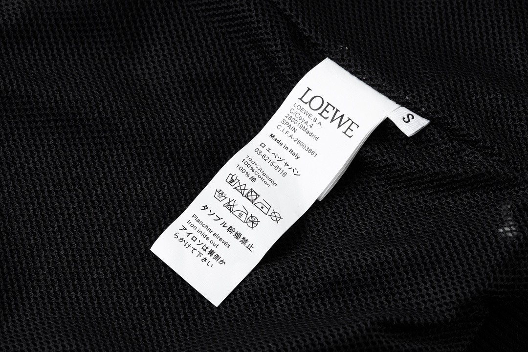 LOEWE 罗意威 刺绣字母Logo拉链立领运动服 外套 夹克 长袖 黑色 B0 HSM1Y02X04-1100