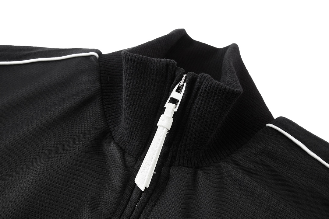 LOEWE 罗意威 刺绣字母Logo拉链立领运动服 外套 夹克 长袖 黑色 B0 HSM1Y02X04-1100