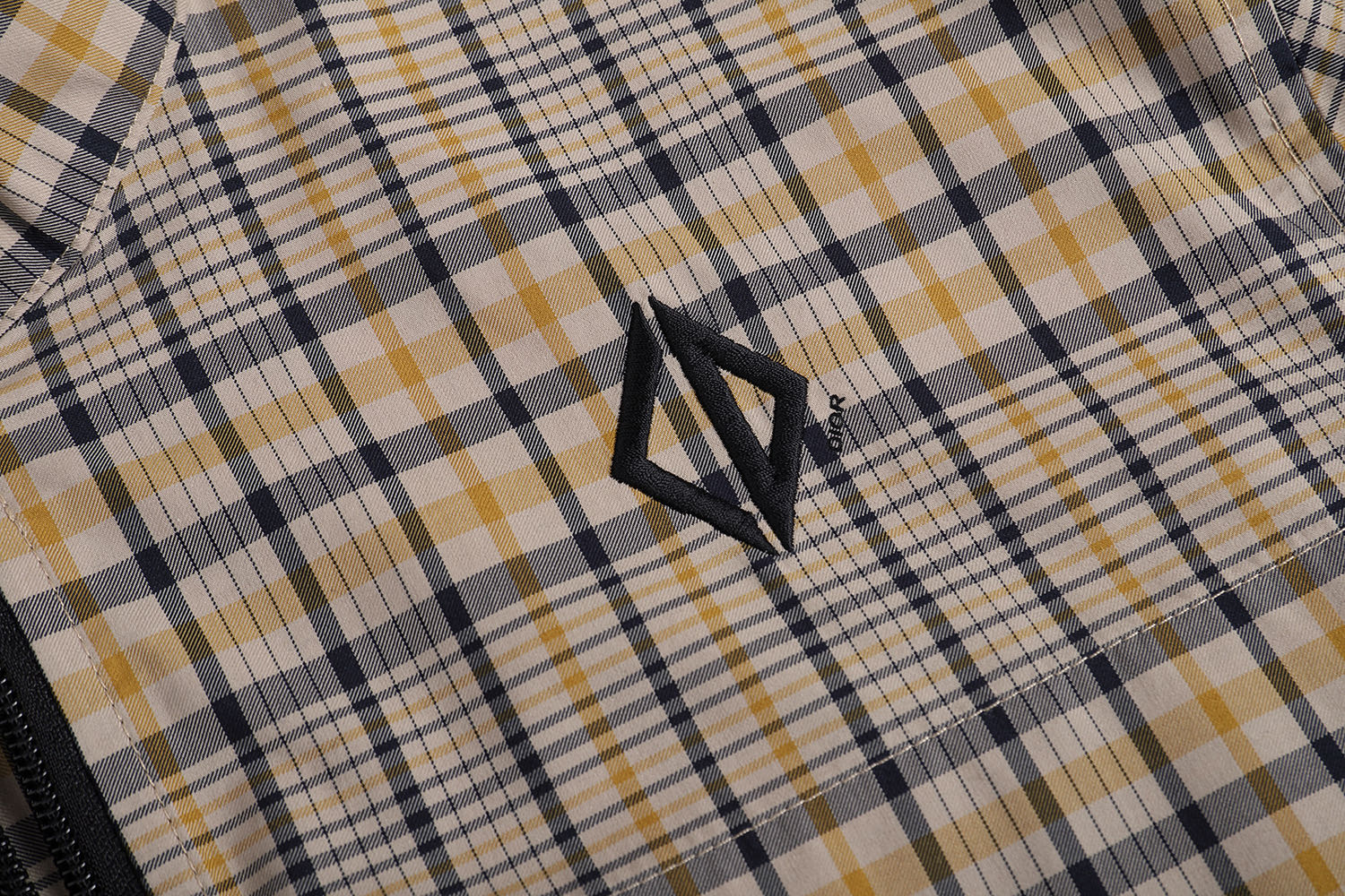 DIOR 迪奥 格纹字母logo刺绣拉链立领衬衫 外套 长袖 B0 593C511A6523-C179