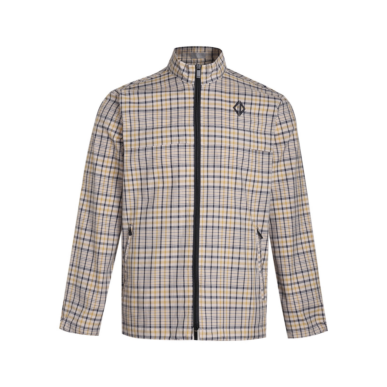 DIOR 迪奥 格纹字母logo刺绣拉链立领衬衫 外套 长袖 B0 593C511A6523-C179