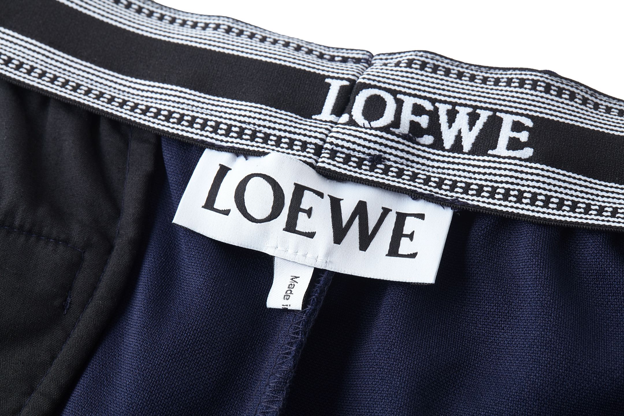 Loewe 罗意威 刺绣字母logo松紧腰休闲运动裤 长裤 裤子 蓝N色 B0 H526Y04X59-9602