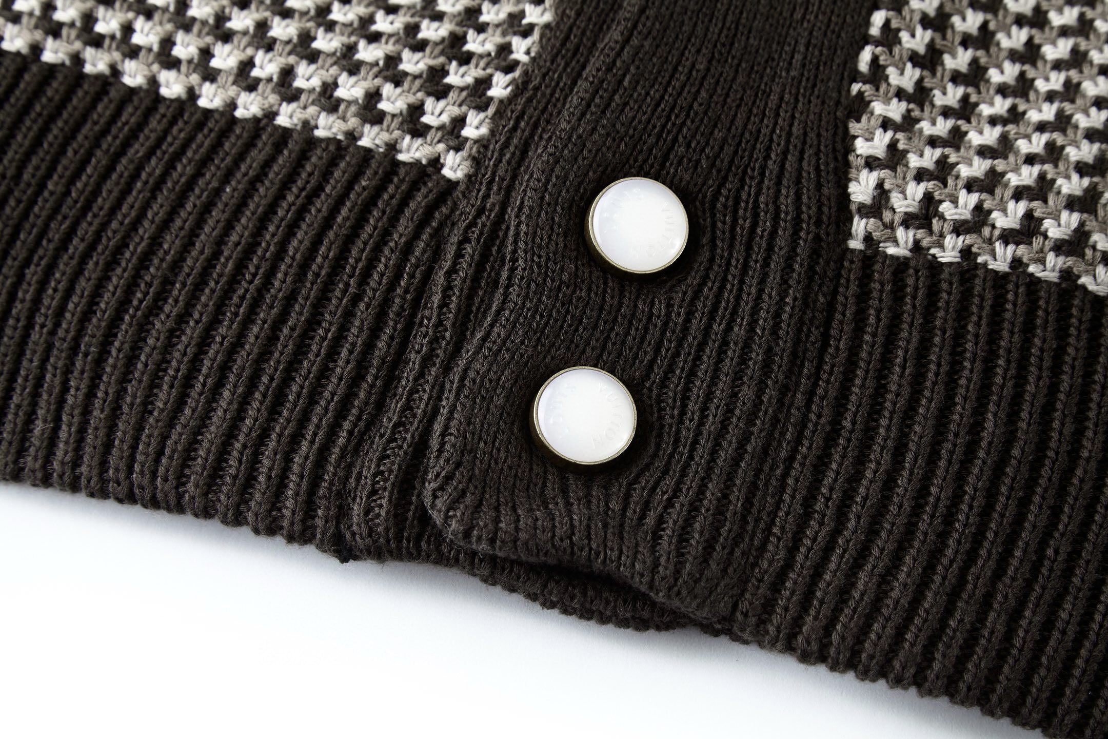 LOUIS VUITTON 路易威登 提花飞行员针织夹克 外套 长袖 棕色 C0 1AHC29