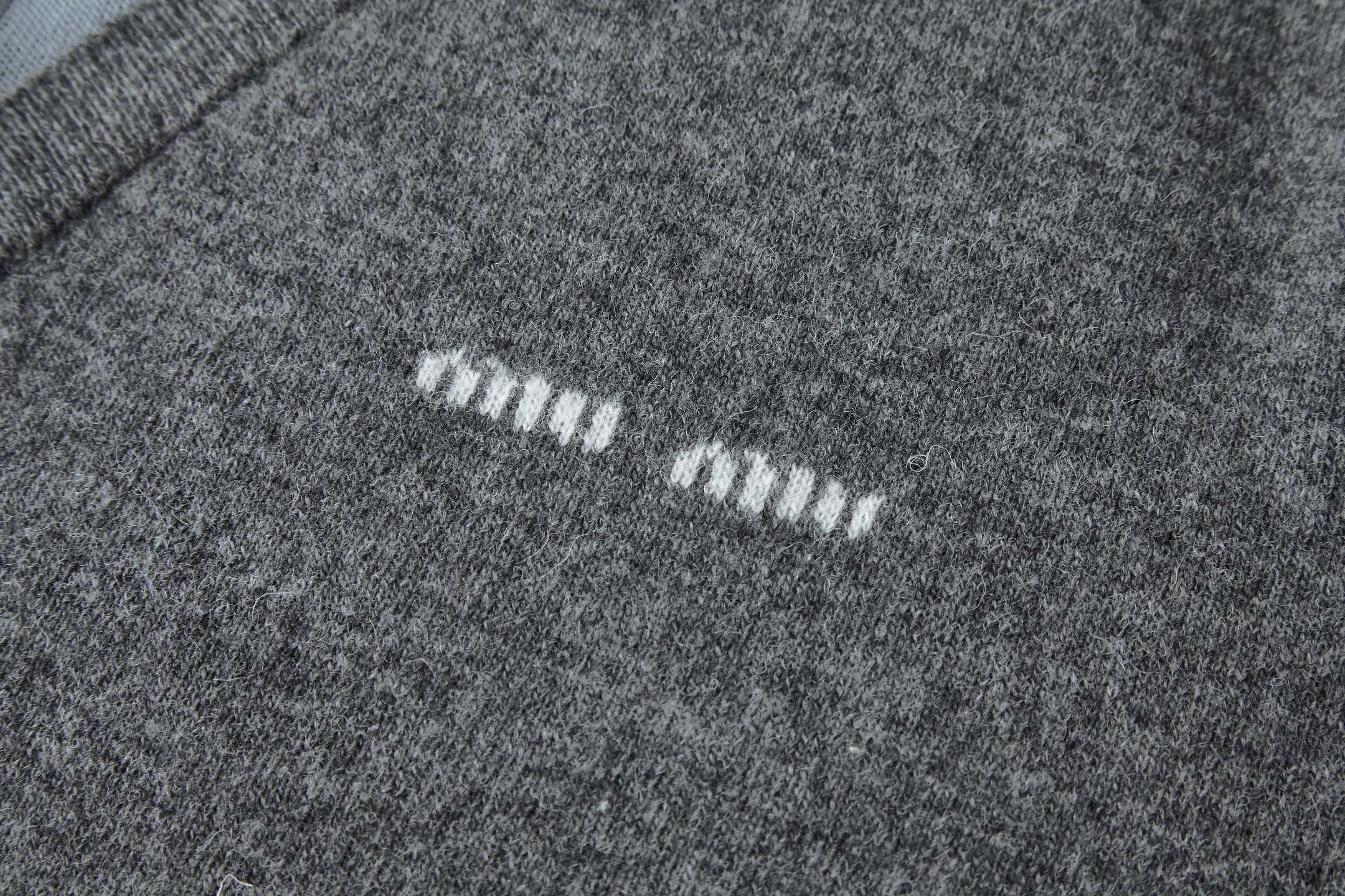 MIU MIU 缪缪 徽标假两件针织Polo领毛衣 长袖 灰色 B0 MMLA61-16ON-F0JQG-S-OOO