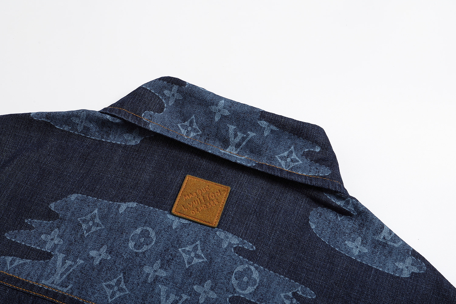 LOUIS VUITTON 路易威登 LV Nigo 联名款 云朵青年布翻领衬衫 短袖 蓝色 A5 1AIMJ6