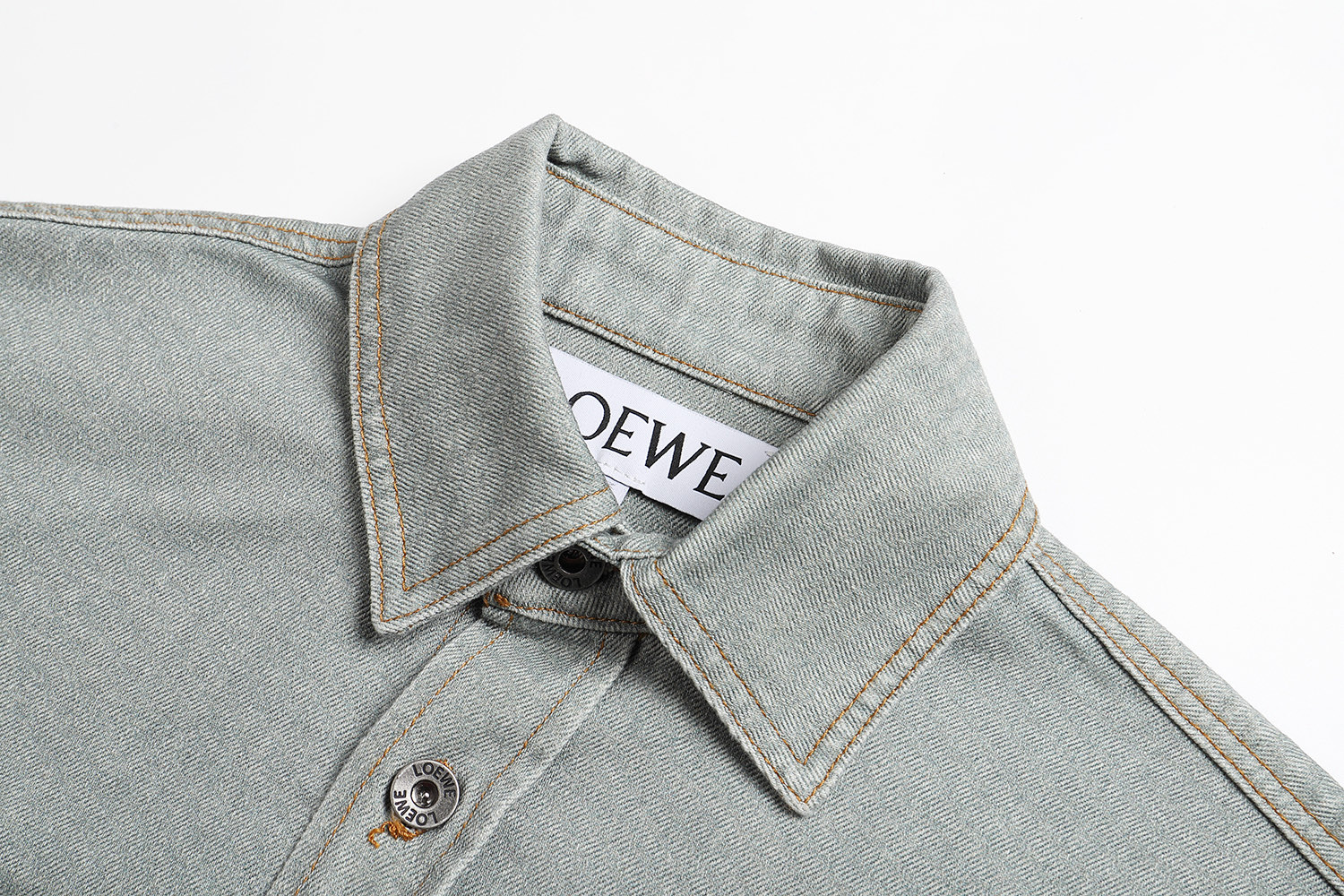 LOEWE 罗意威 丹宁水洗牛仔衬衫 外套 长袖 B0 H526Y1DW16-4160