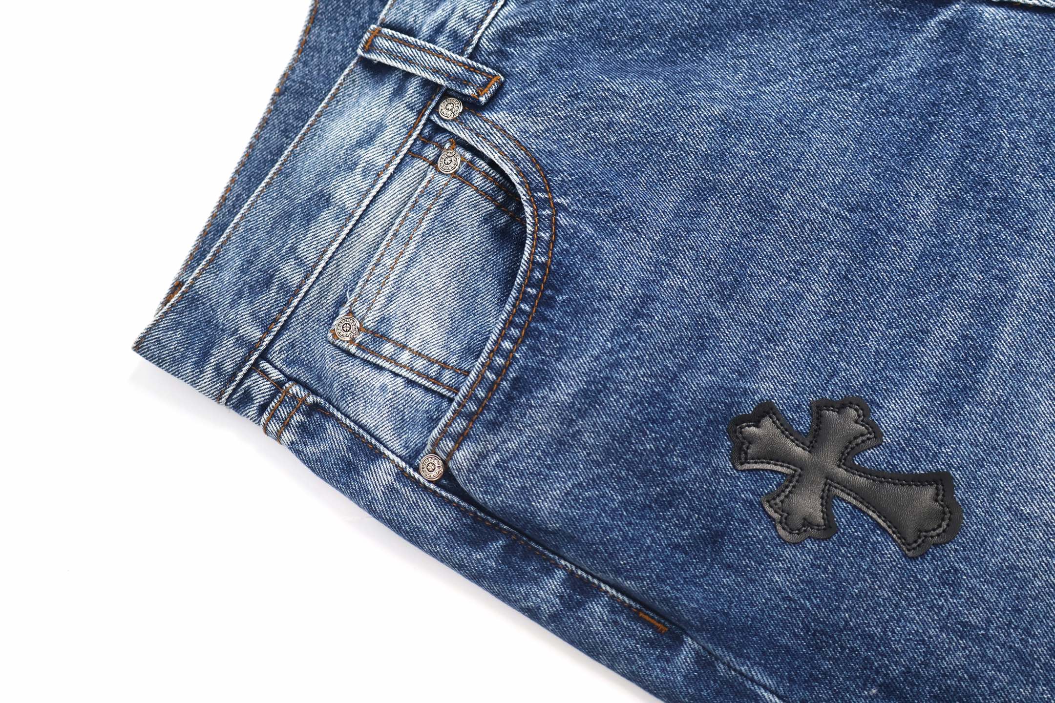 Chrome Hearts 克罗心工装牛仔裤 长裤 休闲裤 黑色 灰色 蓝色 C0