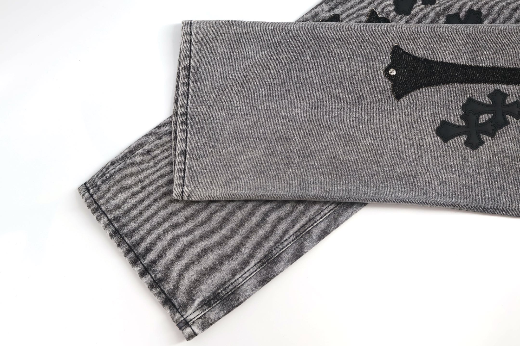 Chrome Hearts 克罗心工装牛仔裤 长裤 休闲裤 黑色 灰色 蓝色 C0