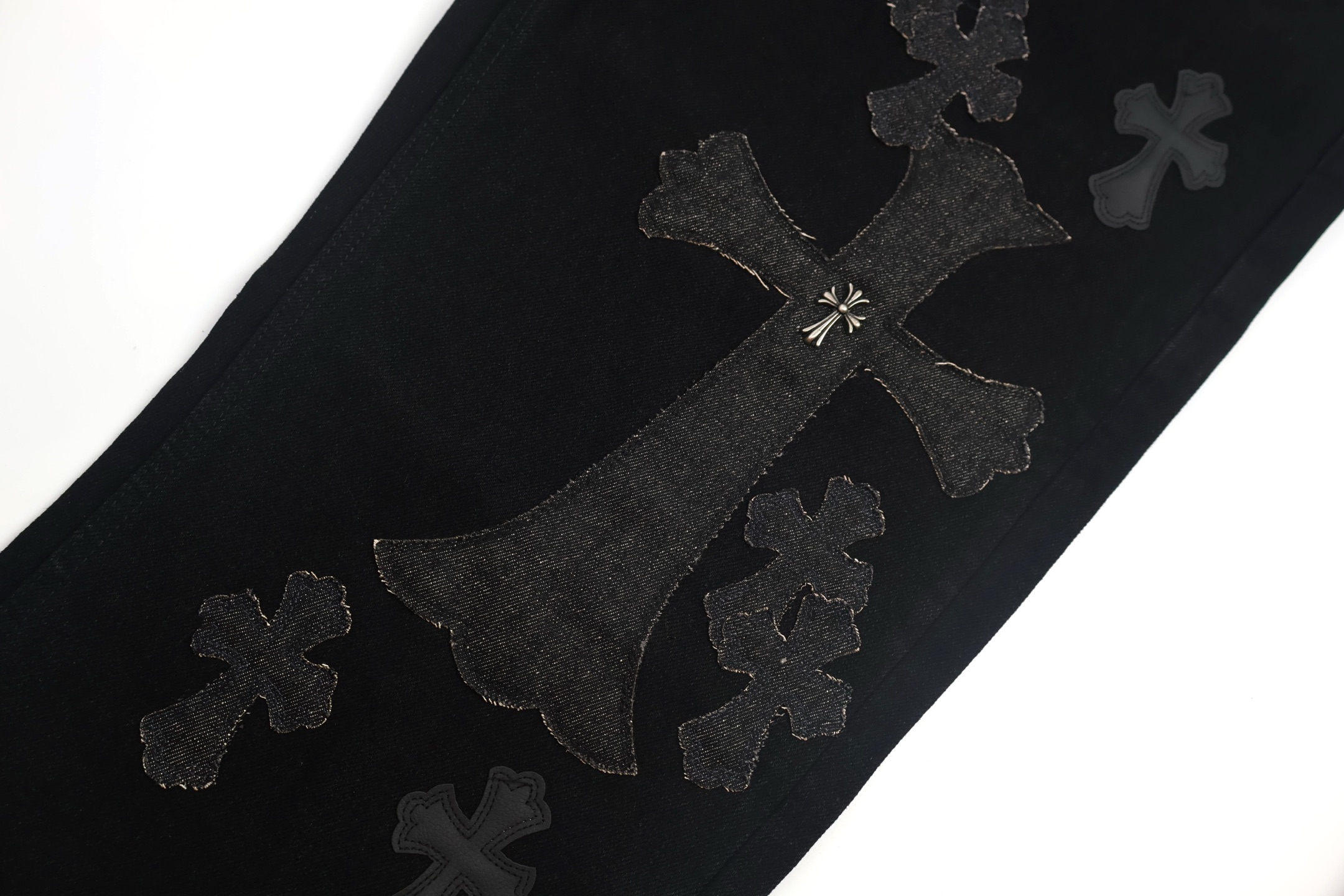 Chrome Hearts 克罗心工装牛仔裤 长裤 休闲裤 黑色 灰色 蓝色 C0