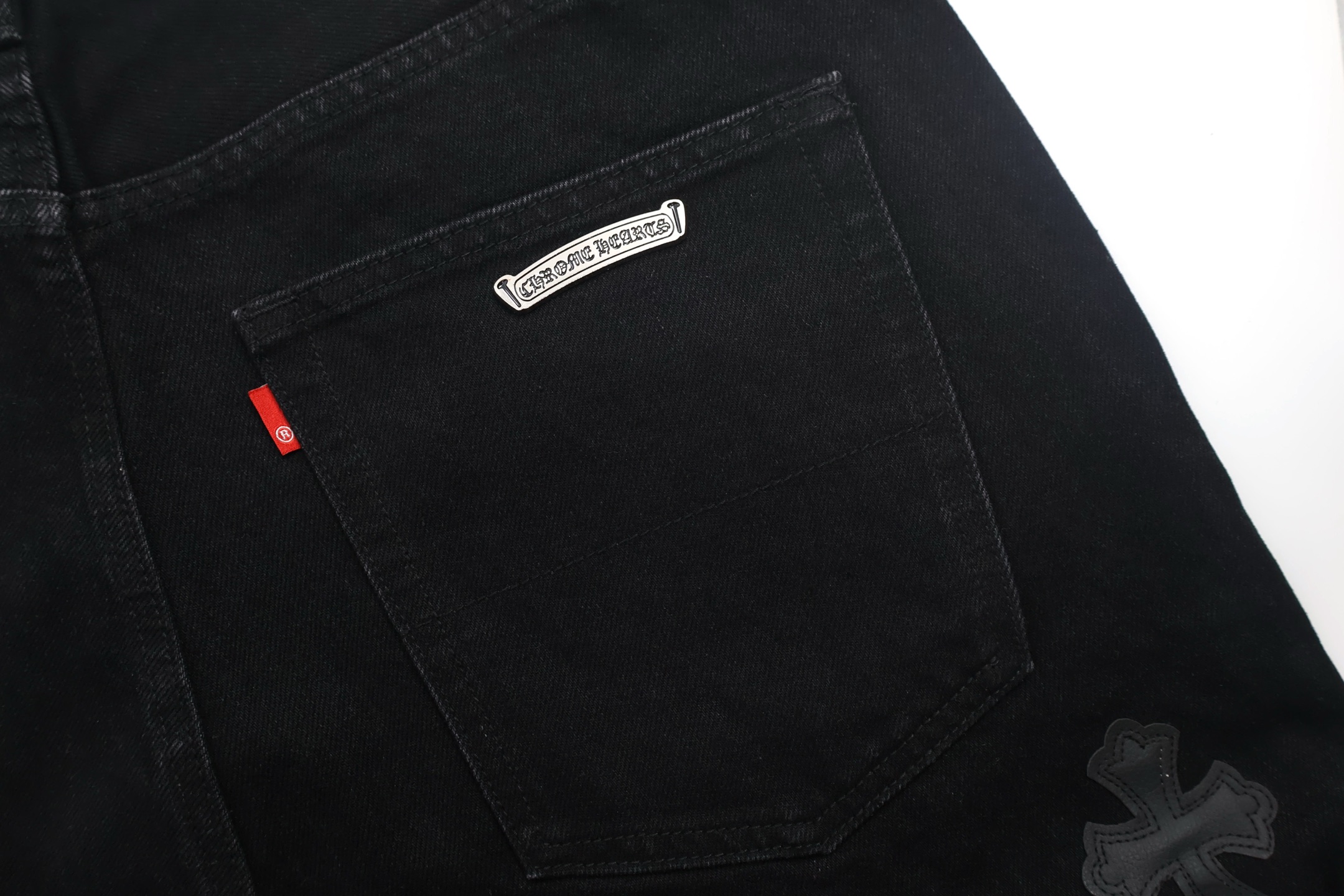 Chrome Hearts 克罗心工装牛仔裤 长裤 休闲裤 黑色 灰色 蓝色 C0