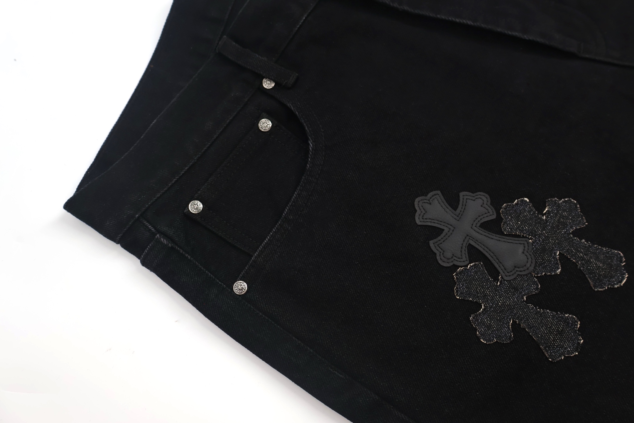 Chrome Hearts 克罗心工装牛仔裤 长裤 休闲裤 黑色 灰色 蓝色 C0