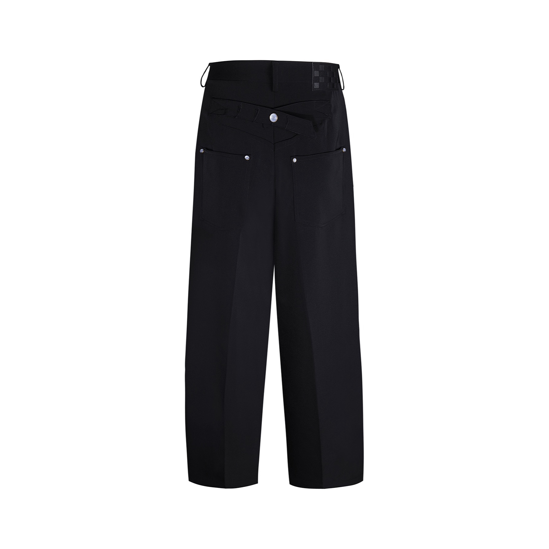 LOUIS VUITTON 路易威登 铆钉侧口袋工装裤 休闲裤 裤子 长裤 黑色 B0