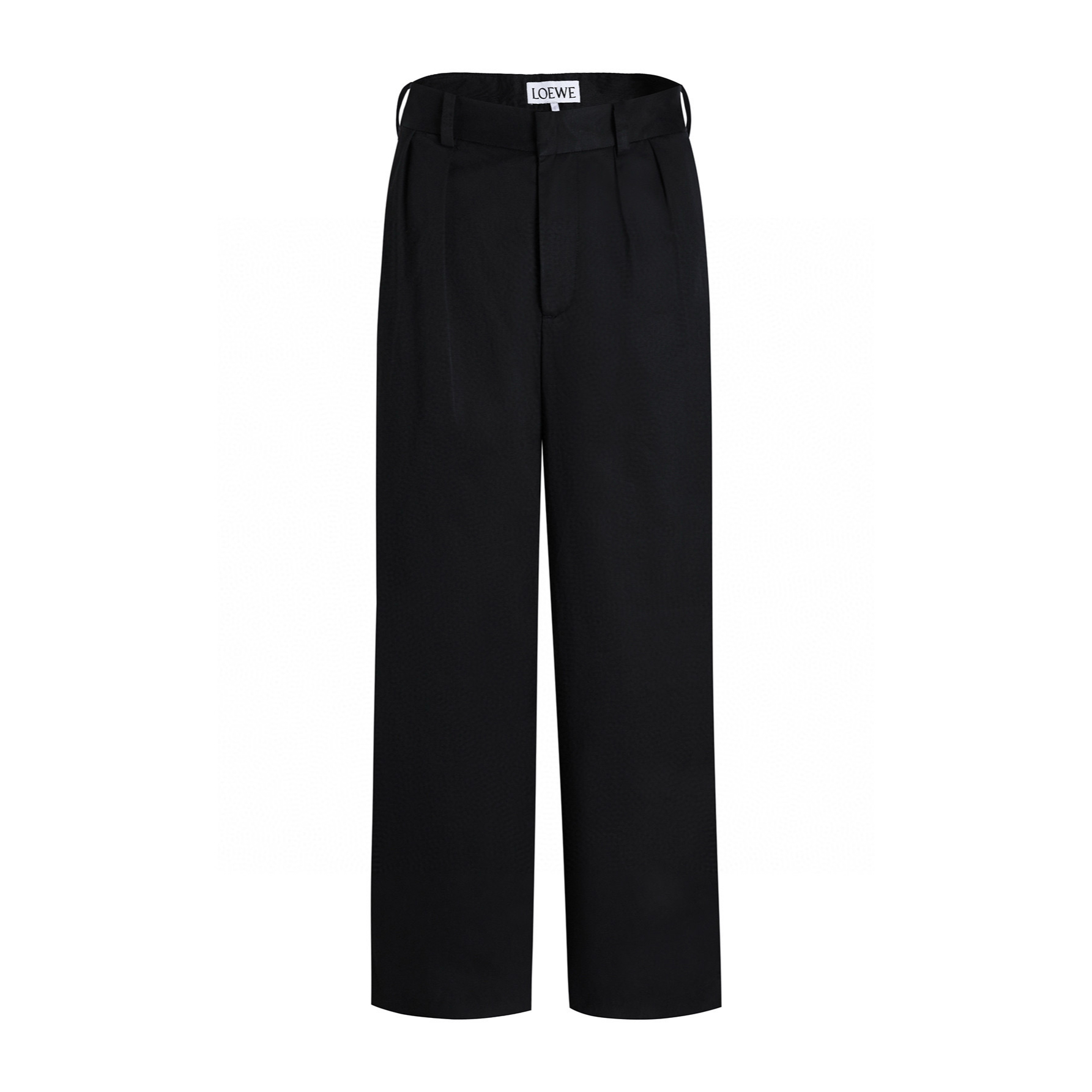 Loewe 罗意威 纯色褶皱休闲裤 长裤 裤子 黑色 