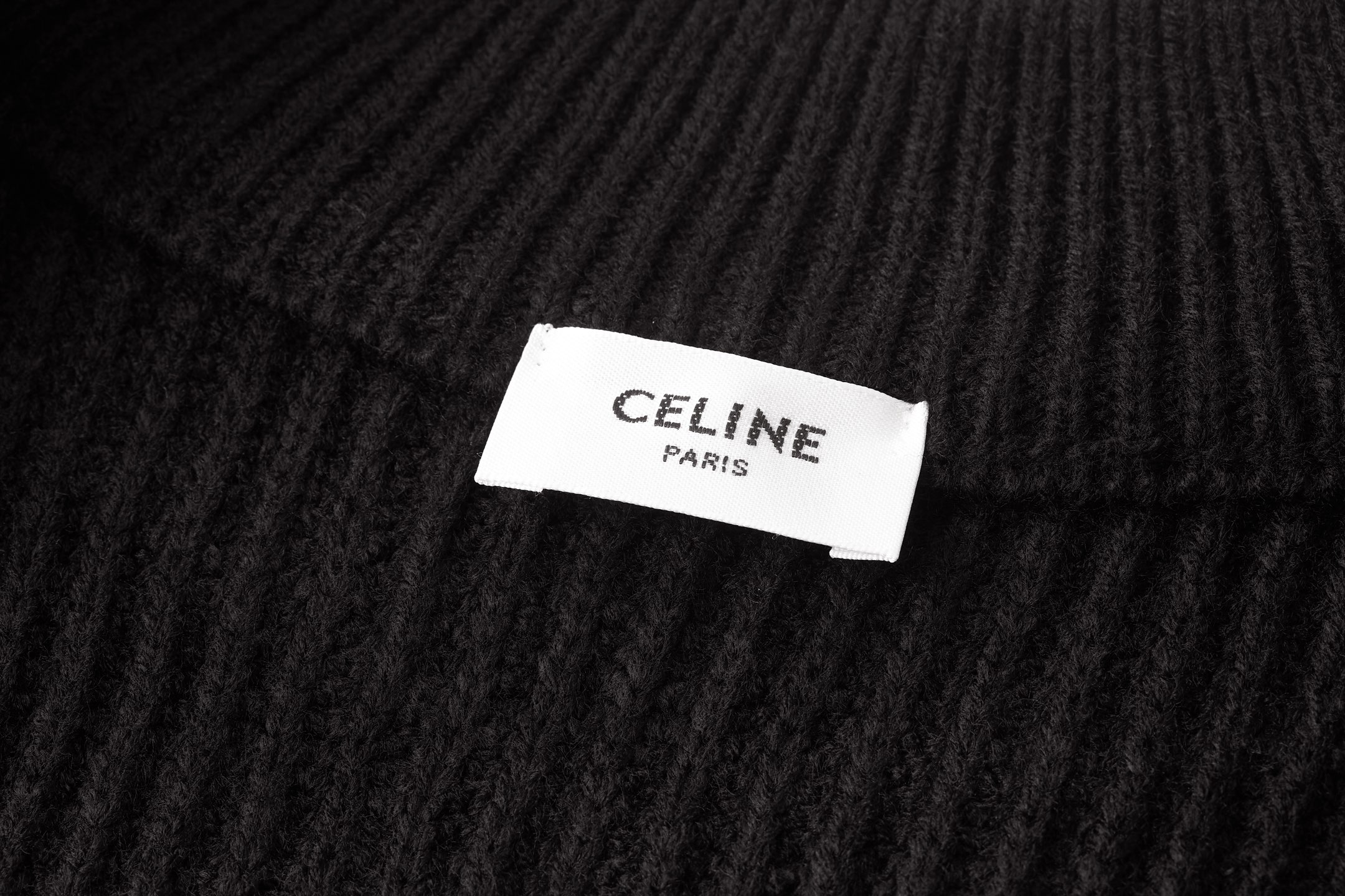 CELINE 赛琳 凯旋门刺绣拉链立领毛衣 外套 长袖 黑色 B0 