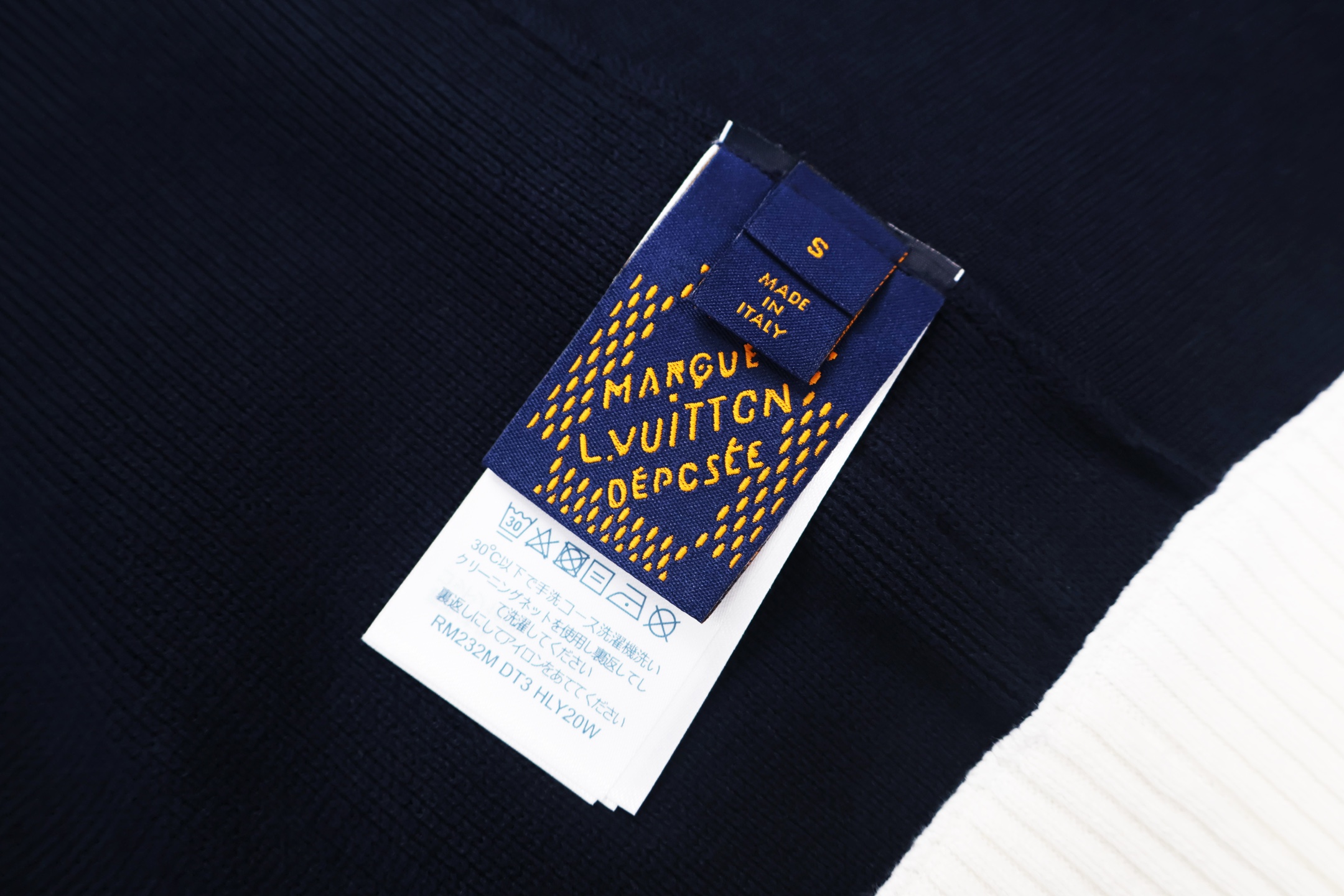 LOUIS VUITTON 路易威登 拼色条纹立领拉链针织外套 夹克 长袖 白色 藏蓝色 1AFQP