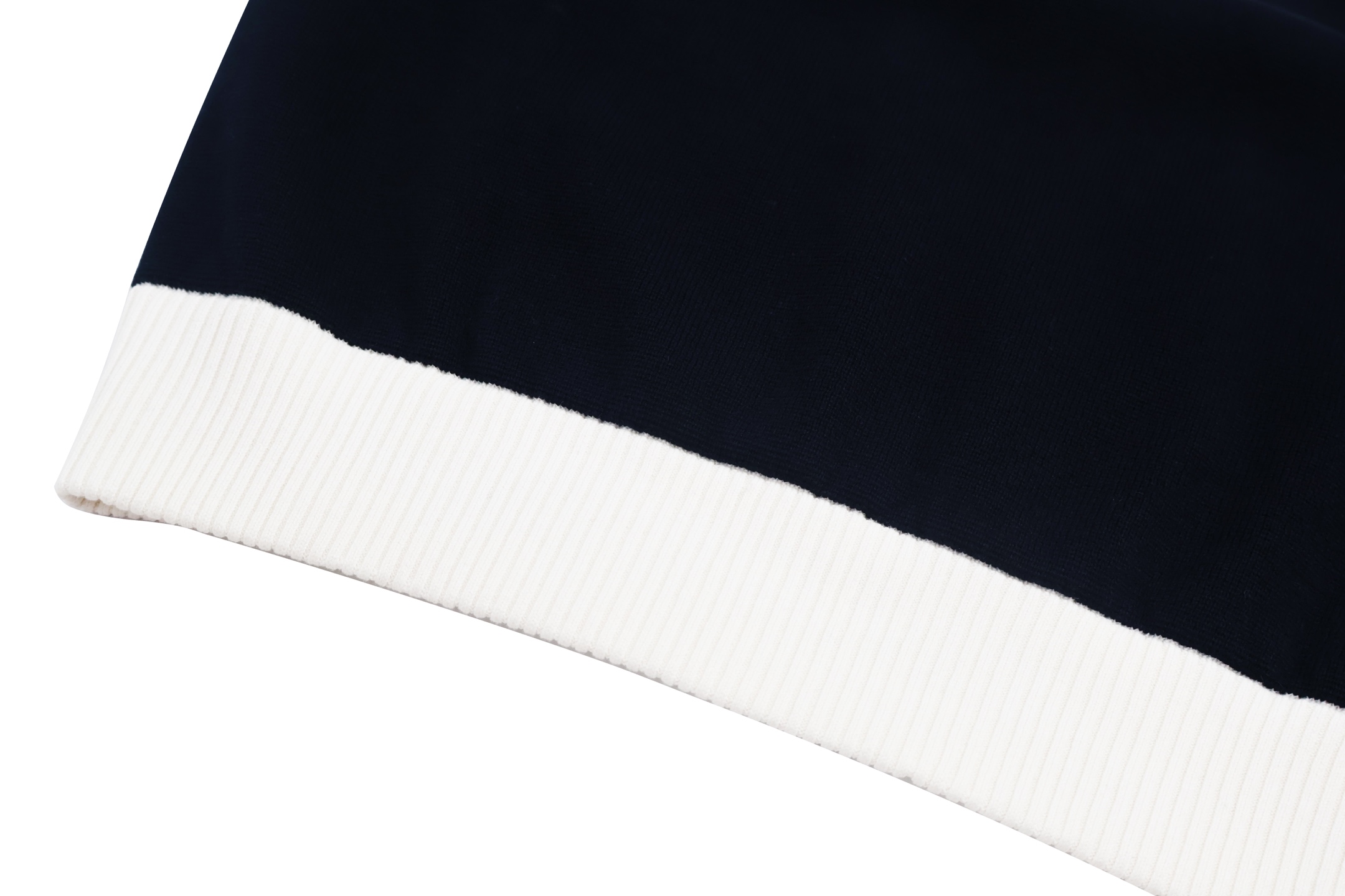 LOUIS VUITTON 路易威登 拼色条纹立领拉链针织外套 夹克 长袖 白色 藏蓝色 1AFQP