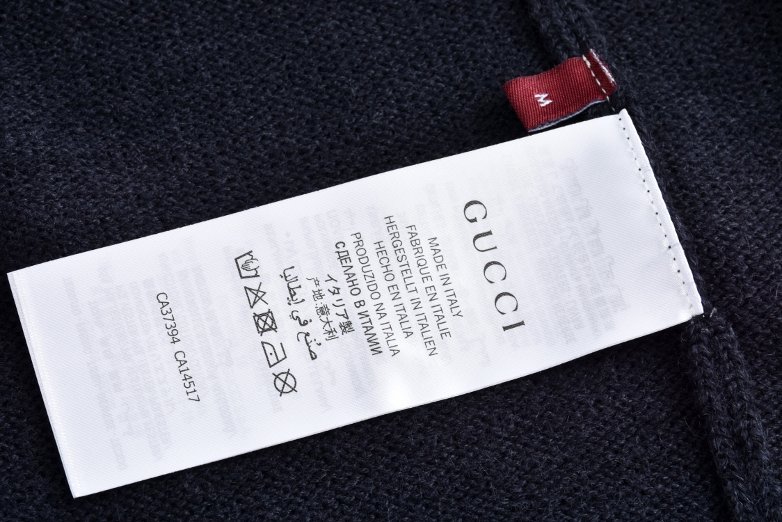 GUCCl 古驰 消散字母logo圆领毛衣 外套 长袖 藏蓝色 B0 795834-XKD7K-4594