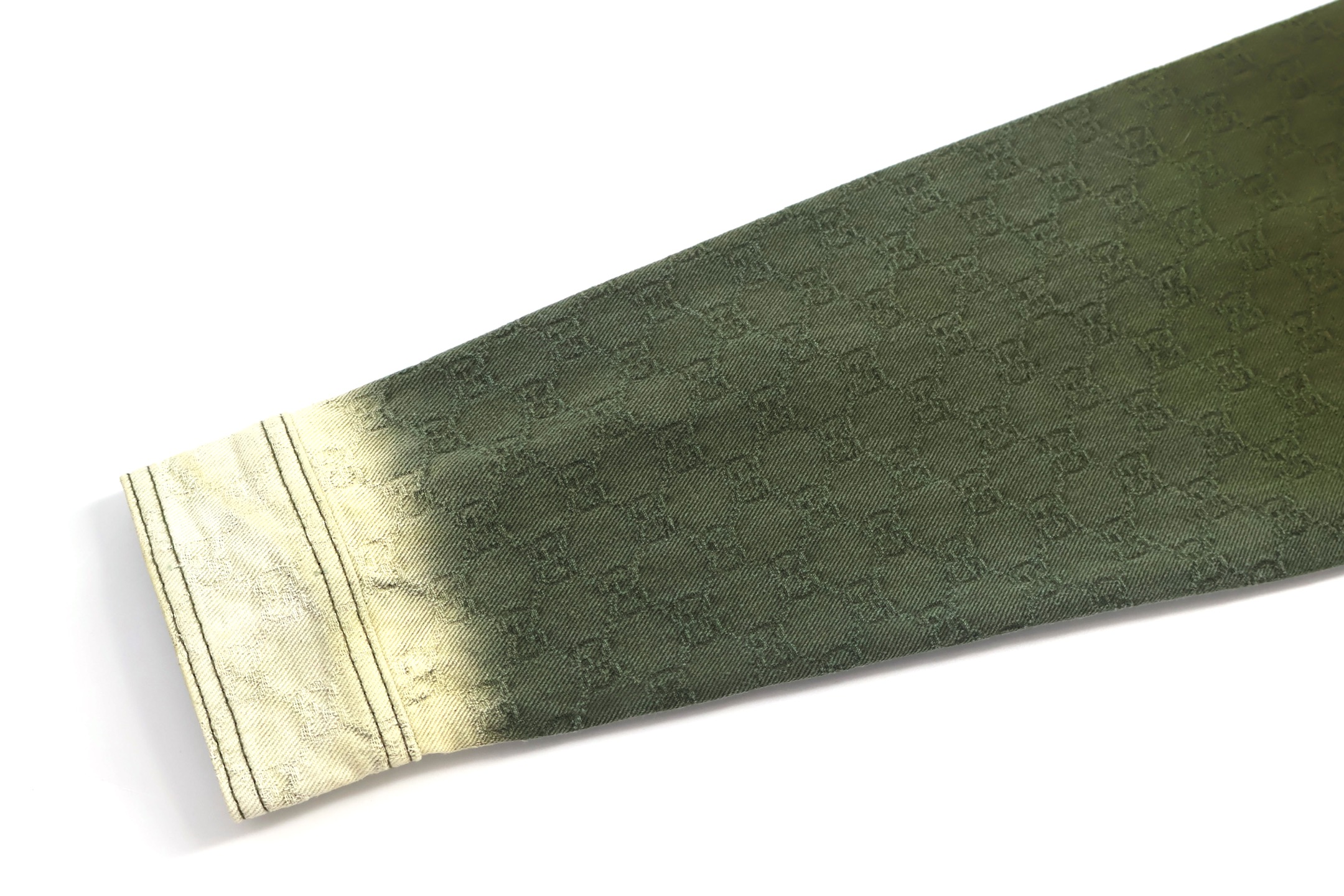 GUCCl 古驰 暗纹提花渐变牛仔外套 夹克 长袖 绿色 C0 828126-XDDBB-3058