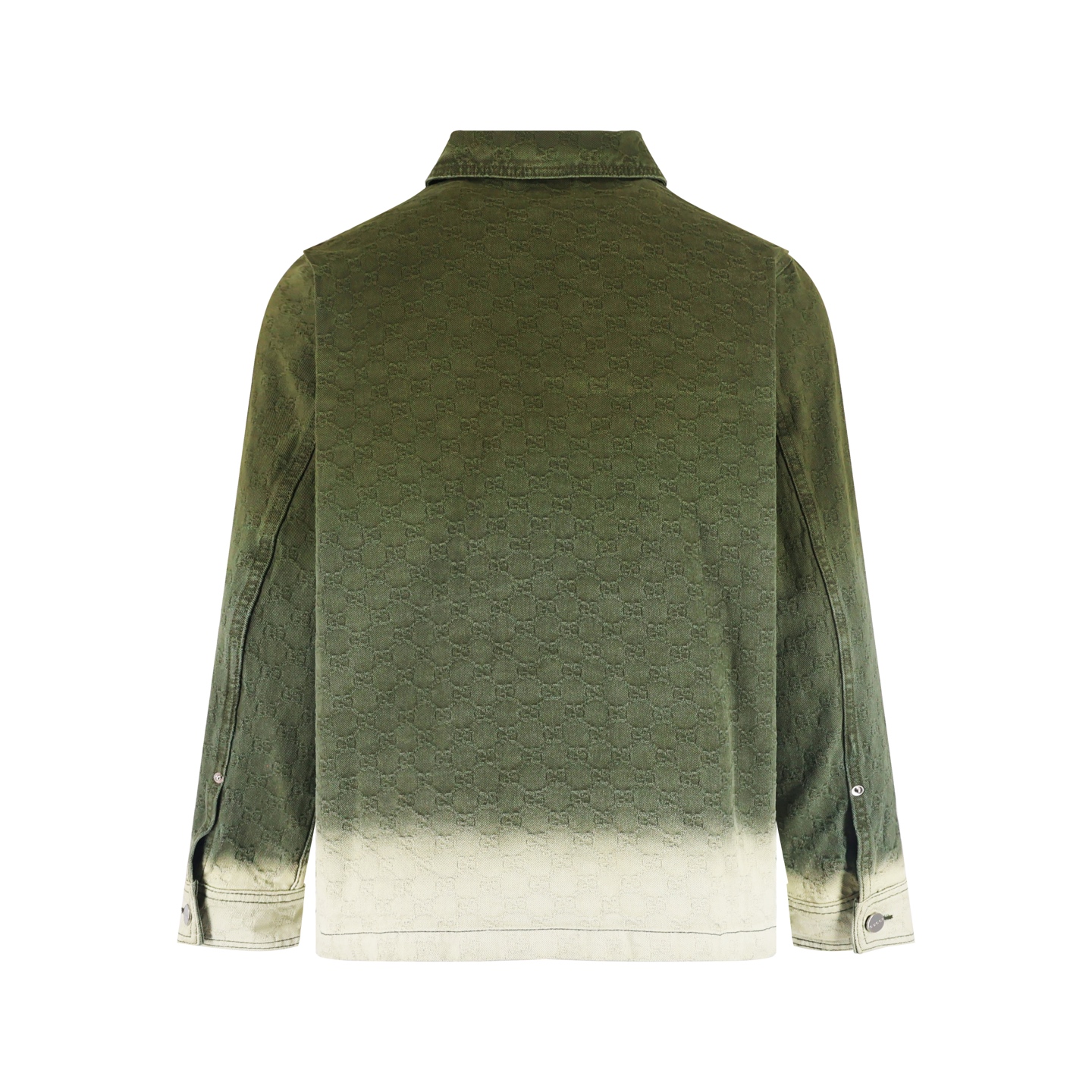 GUCCl 古驰 暗纹提花渐变牛仔外套 夹克 长袖 绿色 C0 828126-XDDBB-3058