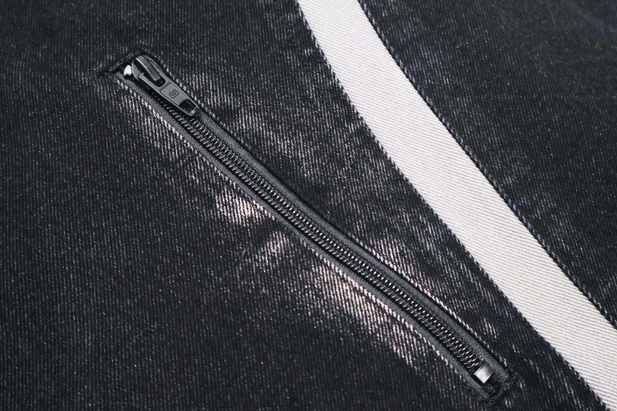 Balenciaga 巴黎世家 双面两穿拼接牛仔外套 夹克 冲锋衣 长袖 黑色 C0