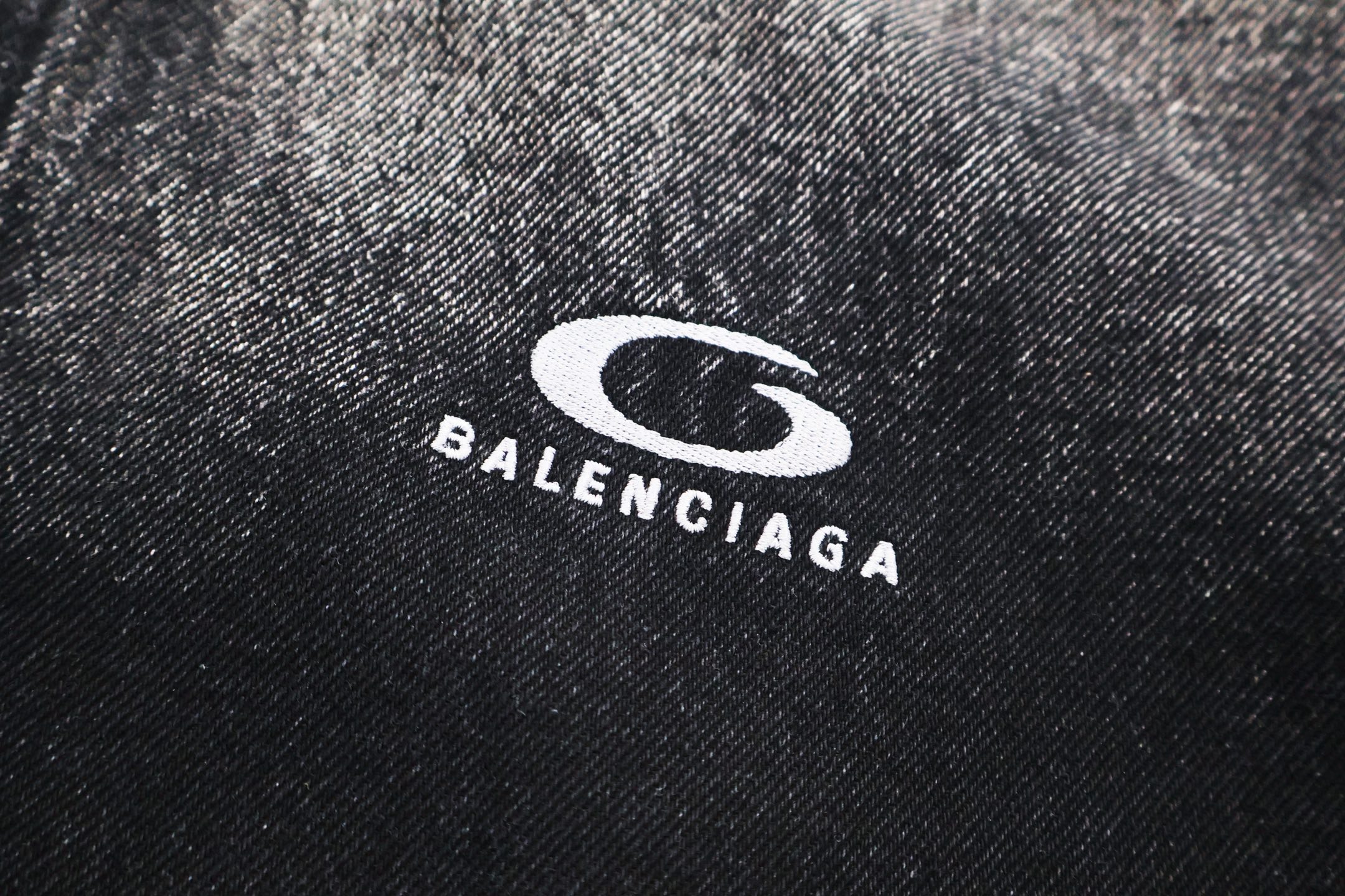 Balenciaga 巴黎世家 双面两穿拼接牛仔外套 夹克 冲锋衣 长袖 黑色 C0