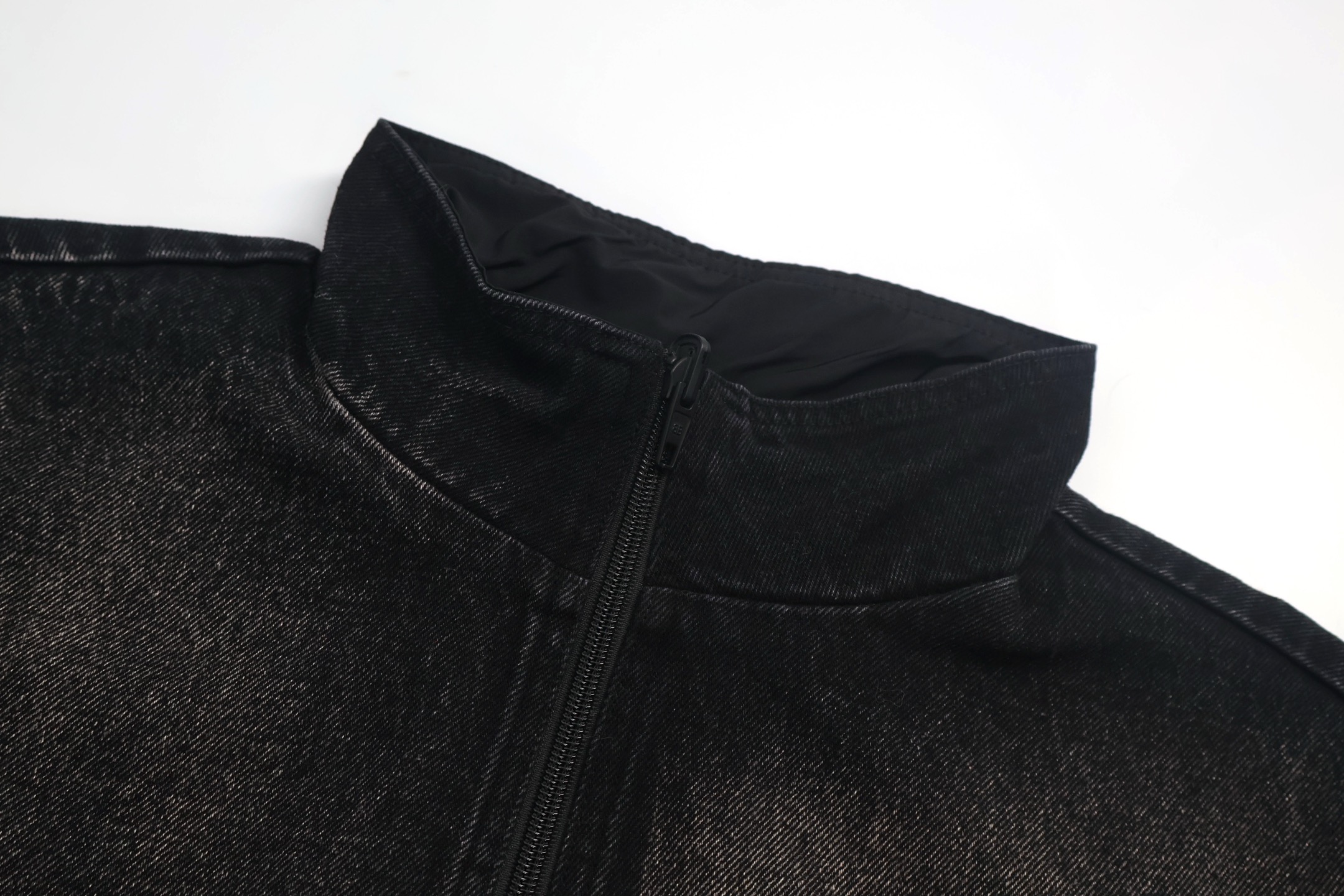 Balenciaga 巴黎世家 双面两穿拼接牛仔外套 夹克 冲锋衣 长袖 黑色 C0