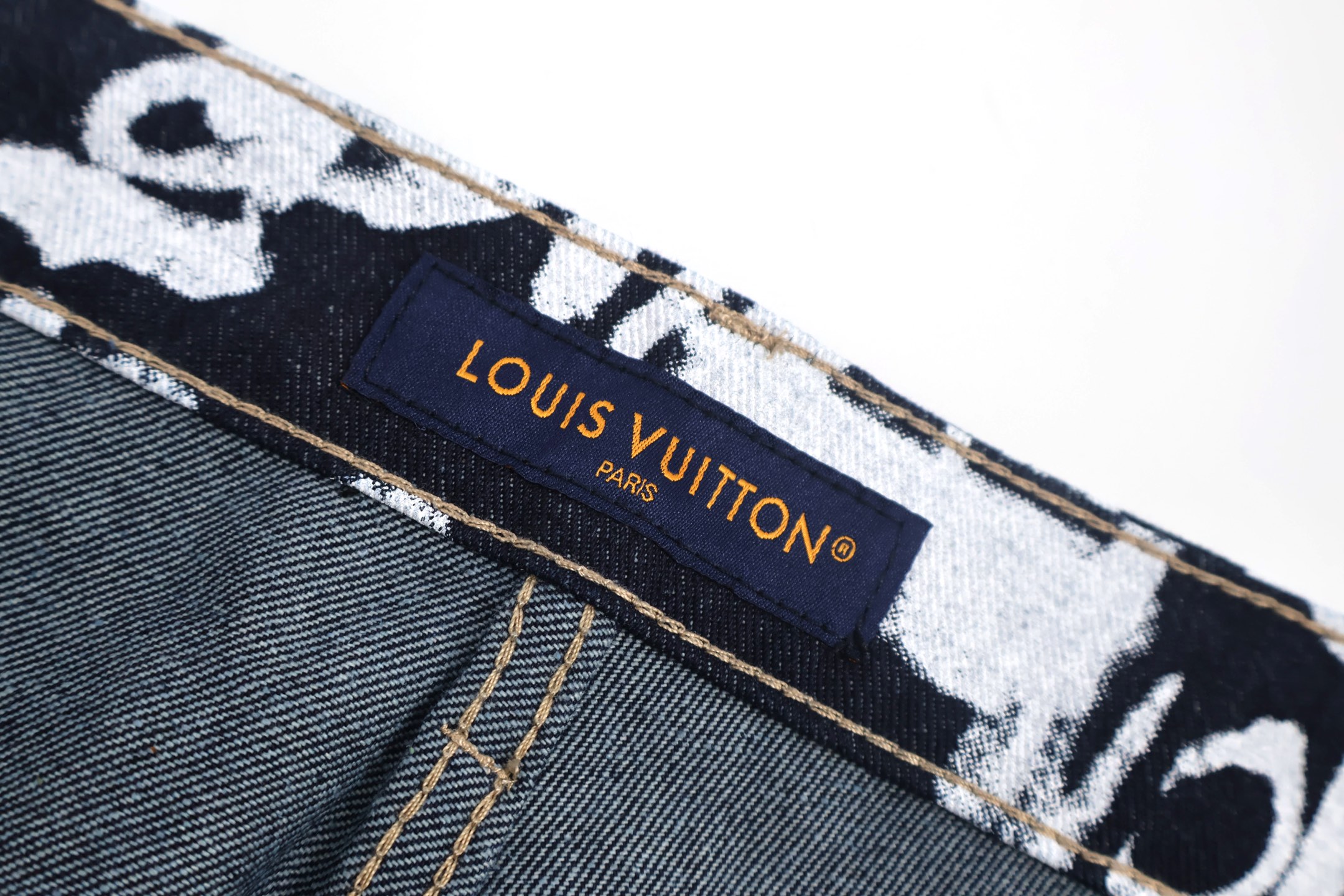 LOUIS VUITTON 路易威登 LV Nigo 联名款 涂鸦满印牛仔裤 裤子 长裤 B0 1AILSW