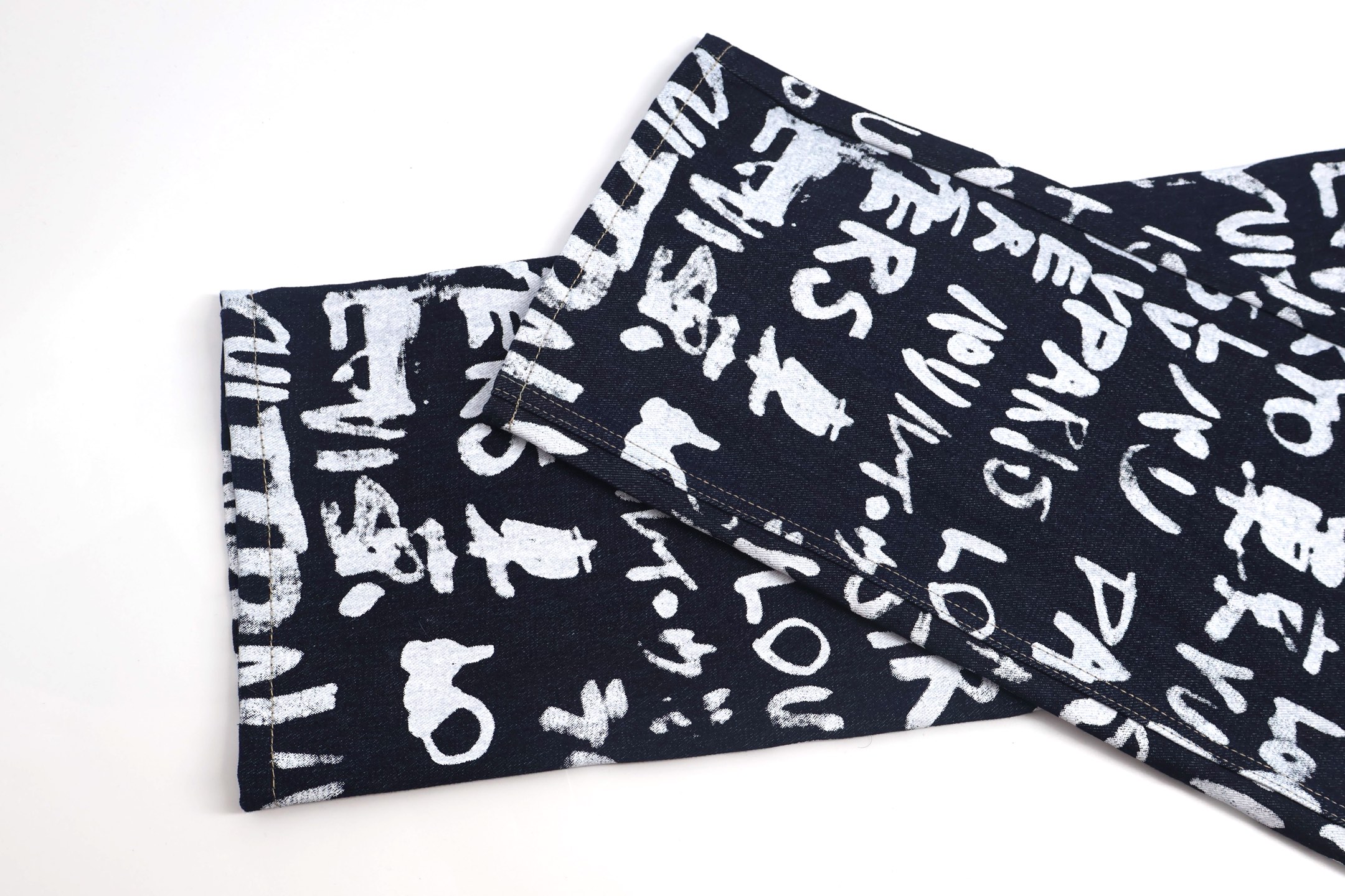 LOUIS VUITTON 路易威登 LV Nigo 联名款 涂鸦满印牛仔裤 裤子 长裤 B0 1AILSW