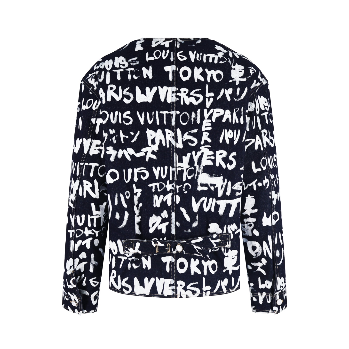 LOUIS VUITTON 路易威登 Nigo联名款 涂鸦无领棉服 牛仔外套 夹克 长袖 C0 1AILLM
