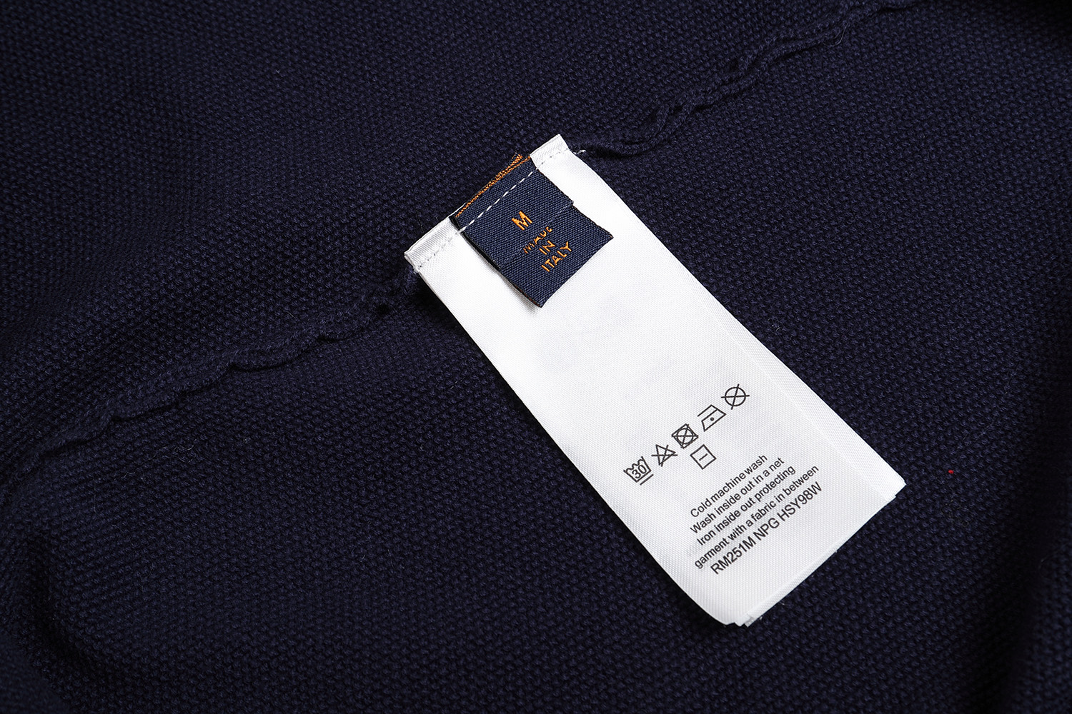 LOUIS VUITTON 路易威登 LV Nigo 联名款 针织提花V领棒球衫 短袖 外套 藏蓝色 B0 1AIMCQ