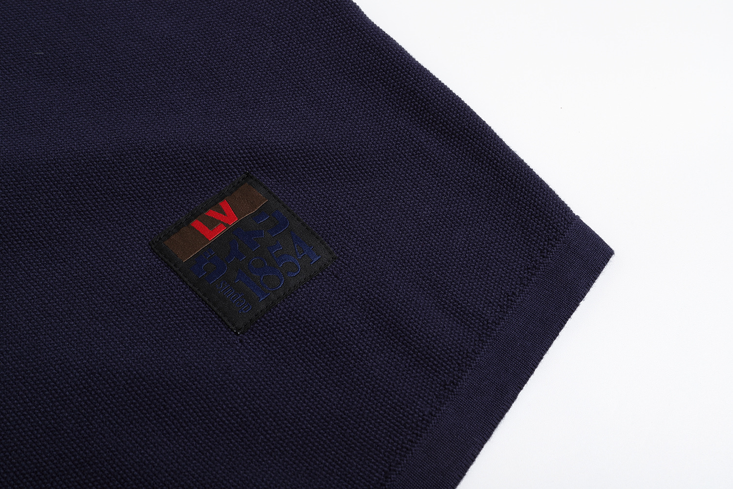 LOUIS VUITTON 路易威登 LV Nigo 联名款 针织提花V领棒球衫 短袖 外套 藏蓝色 B0 1AIMCQ