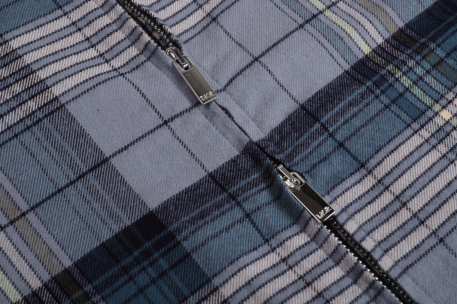 DIOR 迪奥 格纹拉链衬衫 夹克 外套 长袖 灰色 B0 513C540A6474-C880