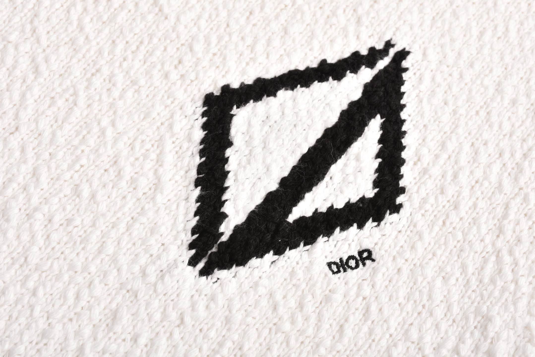 DIOR 迪奥 提花logo背心 毛衣 秋冬 长袖 白色 A5 593M600A7006-C085