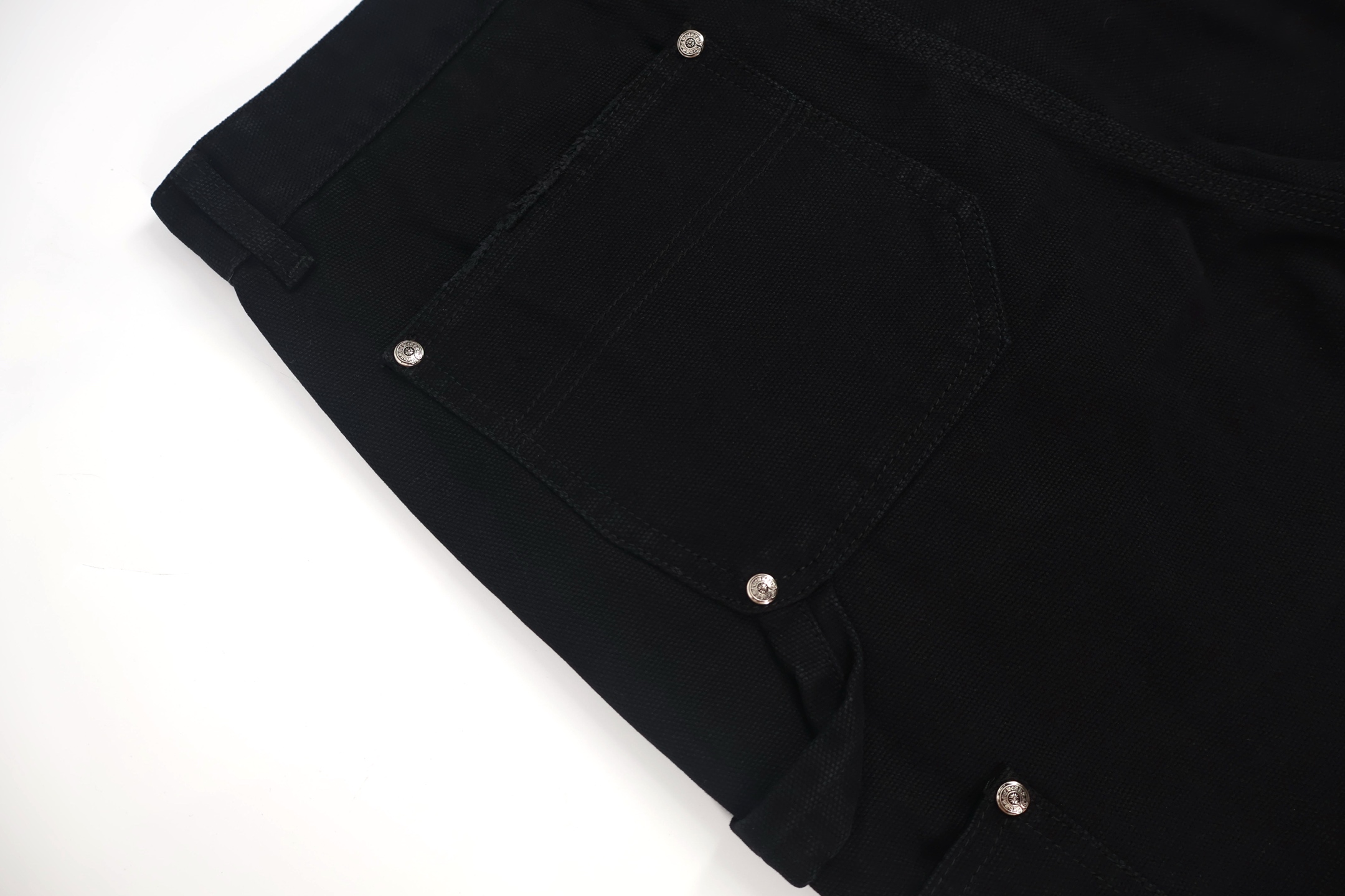 Chrome Hearts 克罗心 Sex贴皮牛仔短裤 五分裤 休闲裤 黑色 B0