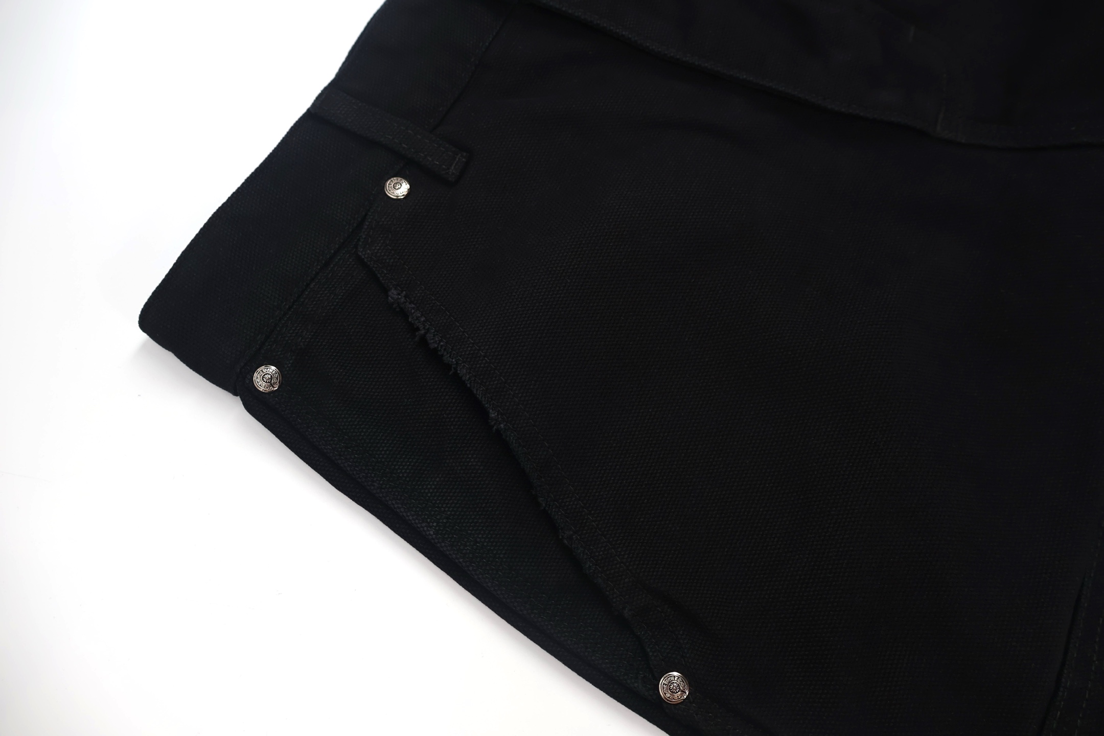 Chrome Hearts 克罗心 Sex贴皮牛仔短裤 五分裤 休闲裤 黑色 B0