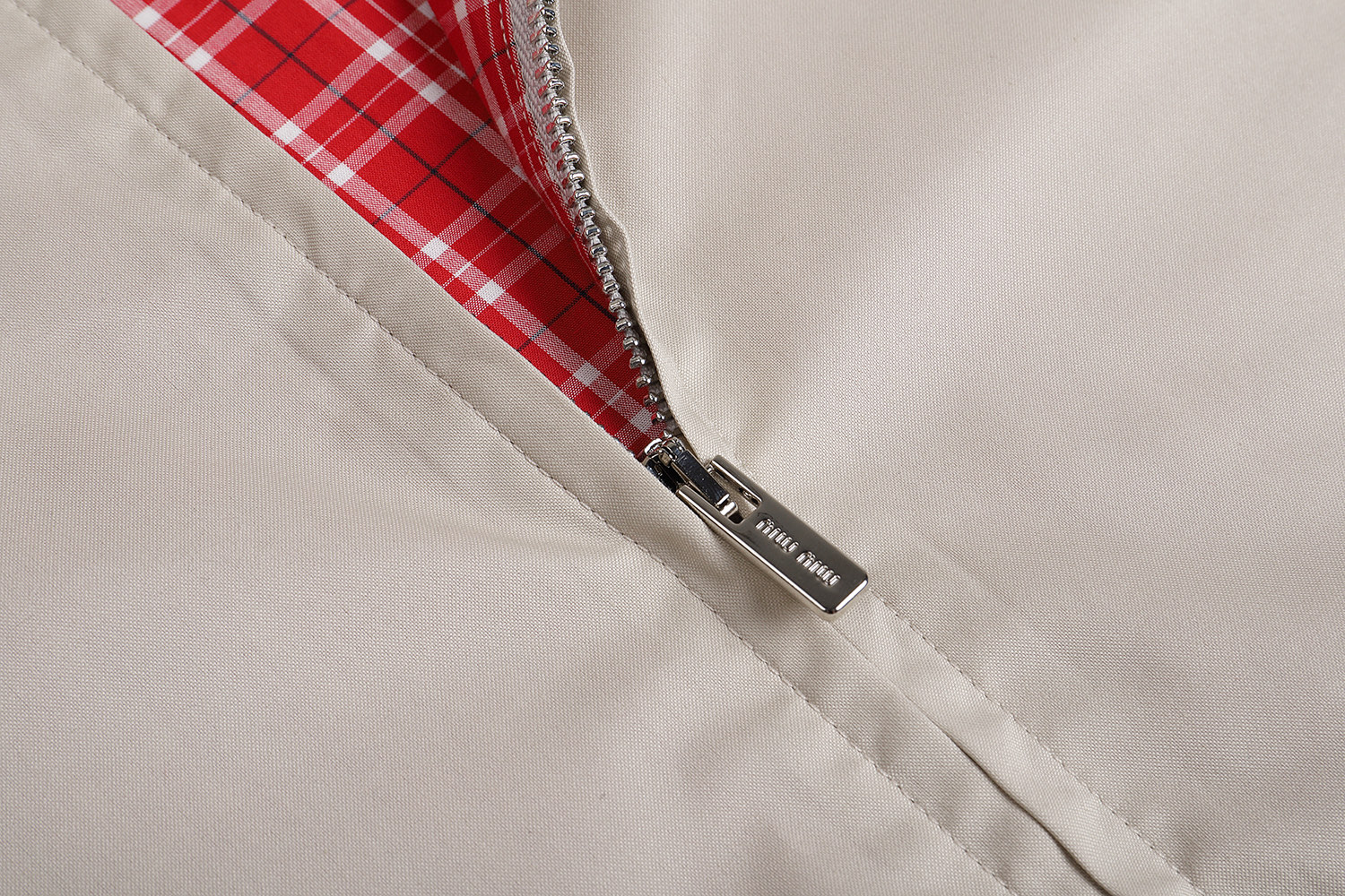 MIU MIU 缪缪 纯色logo徽标拉链立领夹克 外套 长袖 石灰色 B0 ML1267-17HM-F0A08-S-OOO