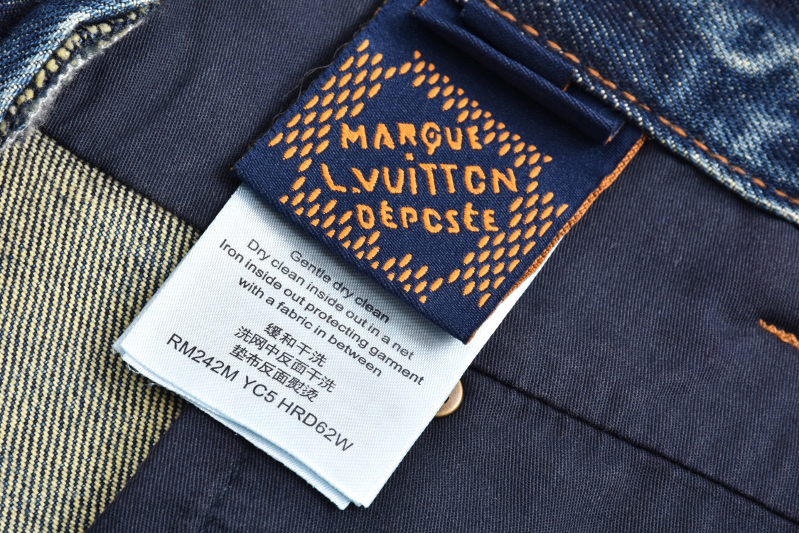 LOUIS VUITTON 路易威登 水洗绿松石工装 牛仔裤 裤子 长裤 蓝色 B0 1AFWYW