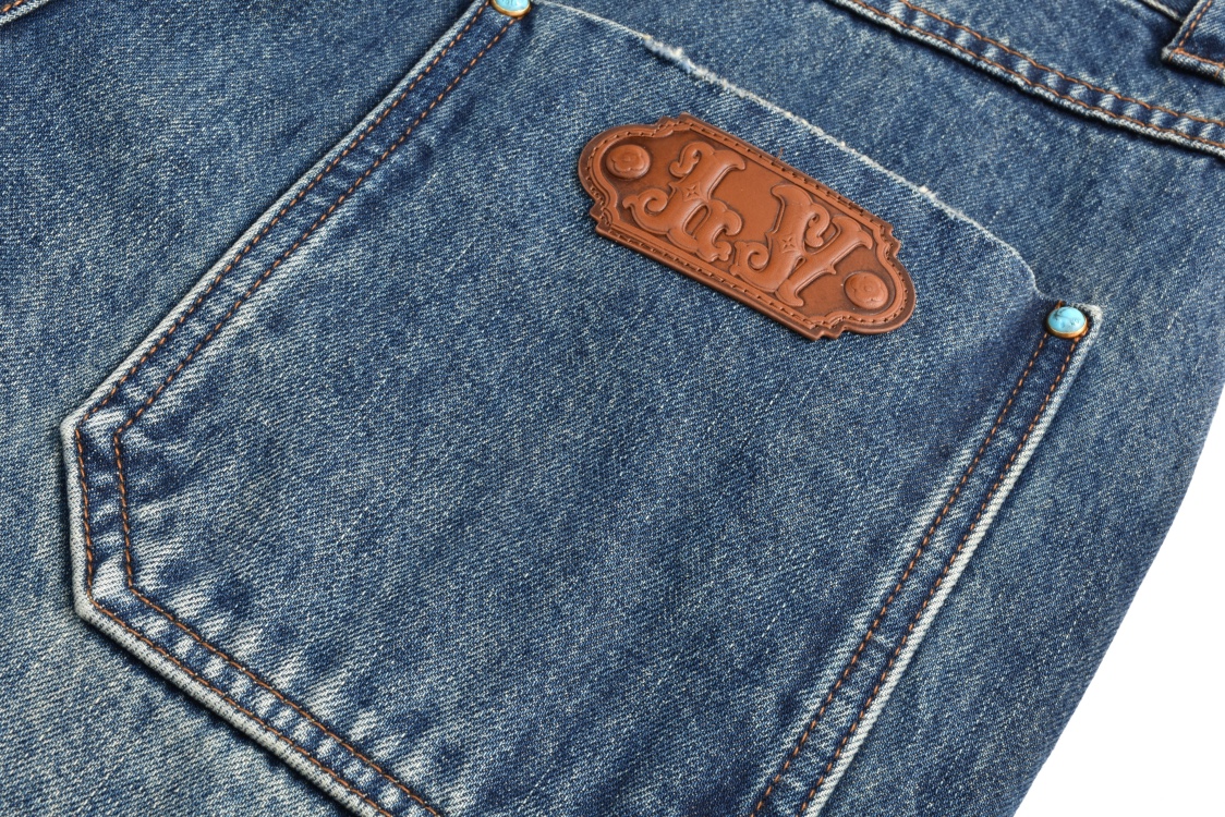 LOUIS VUITTON 路易威登 水洗绿松石工装 牛仔裤 裤子 长裤 蓝色 B0 1AFWYW